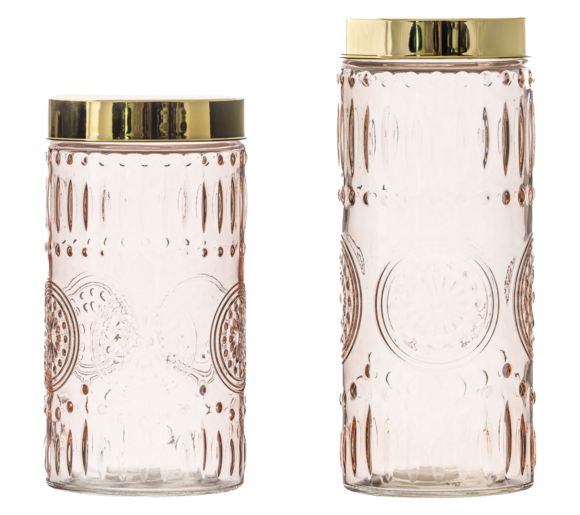 10 Strawberry Street 2pc Logan Glass Canister Set