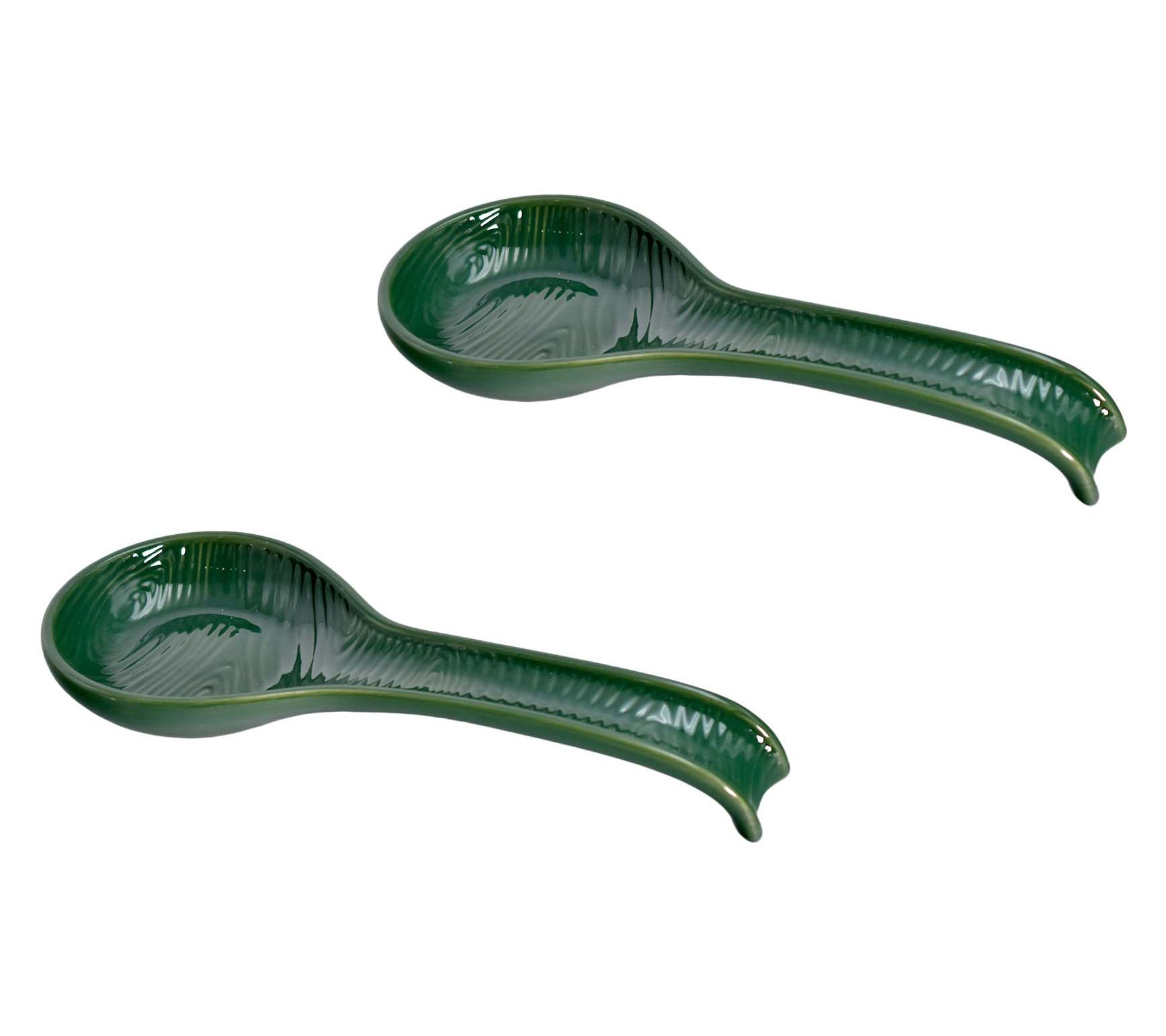 "As Is" Temp-tations Woodland Set of 2 Long Stem Spoon Rests