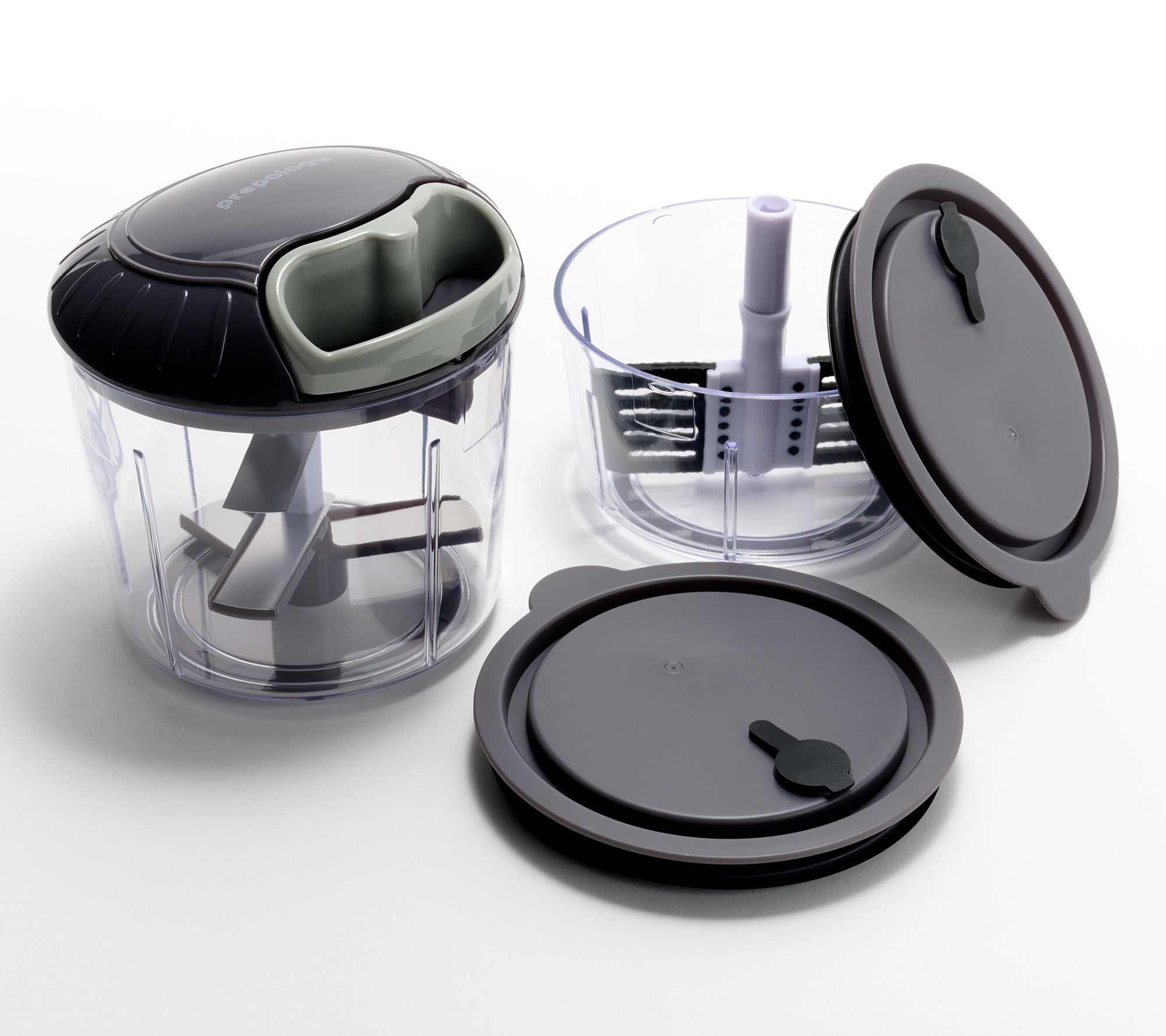 "As Is" Prepology 4 Cup Pull Chop w/ Extra Container & Attachments