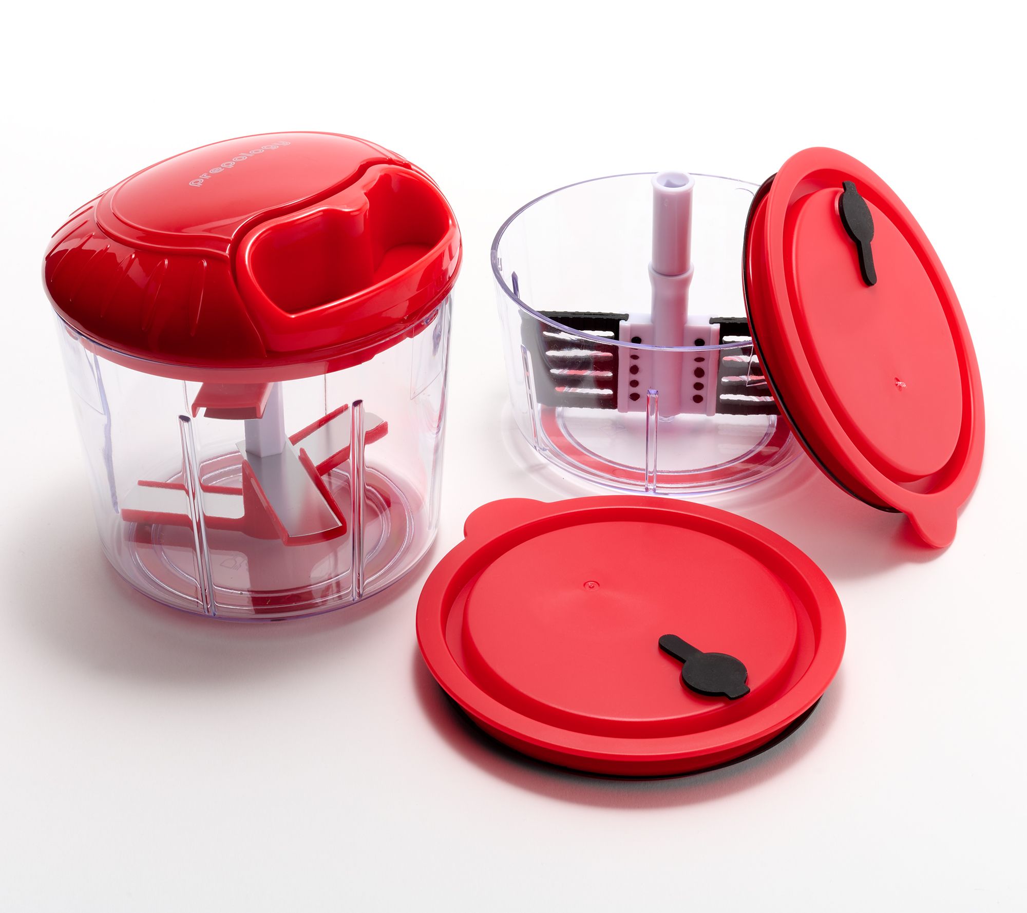 "As Is" Prepology 4 Cup Pull Chop w/ Extra Container & Attachments