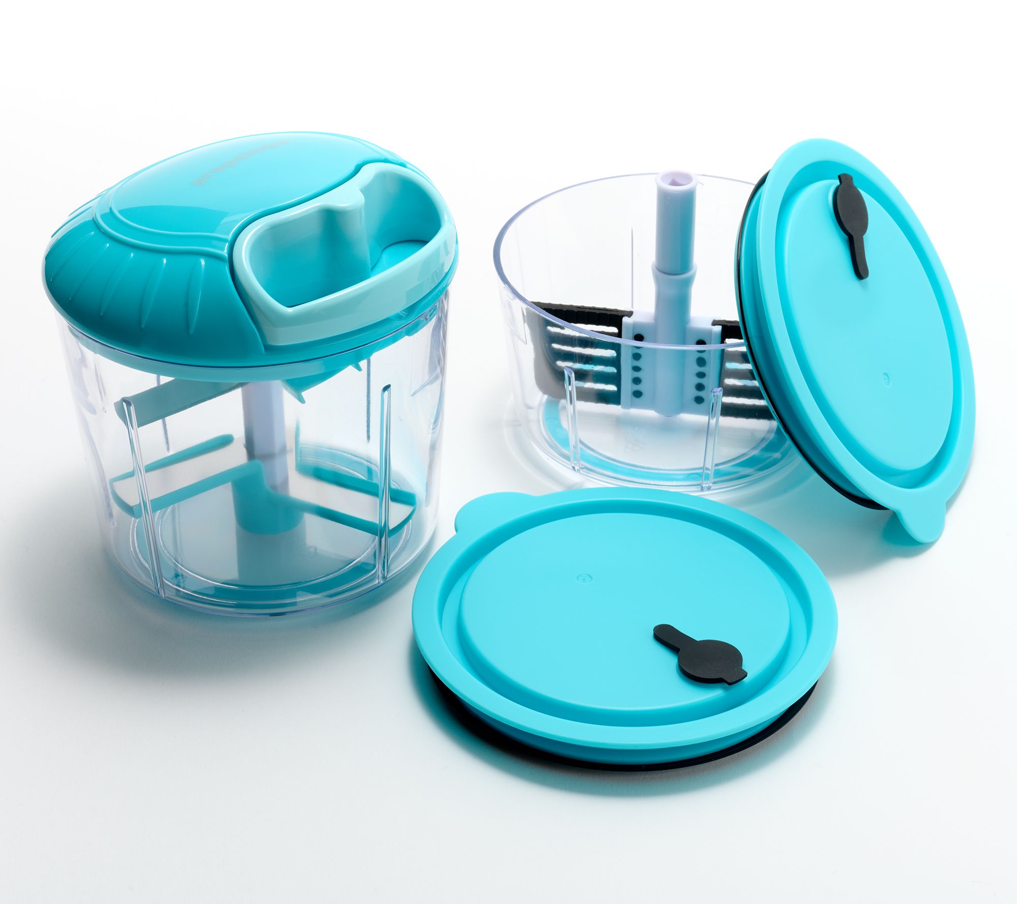 "As Is" Prepology 4 Cup Pull Chop w/ Extra Container & Attachments