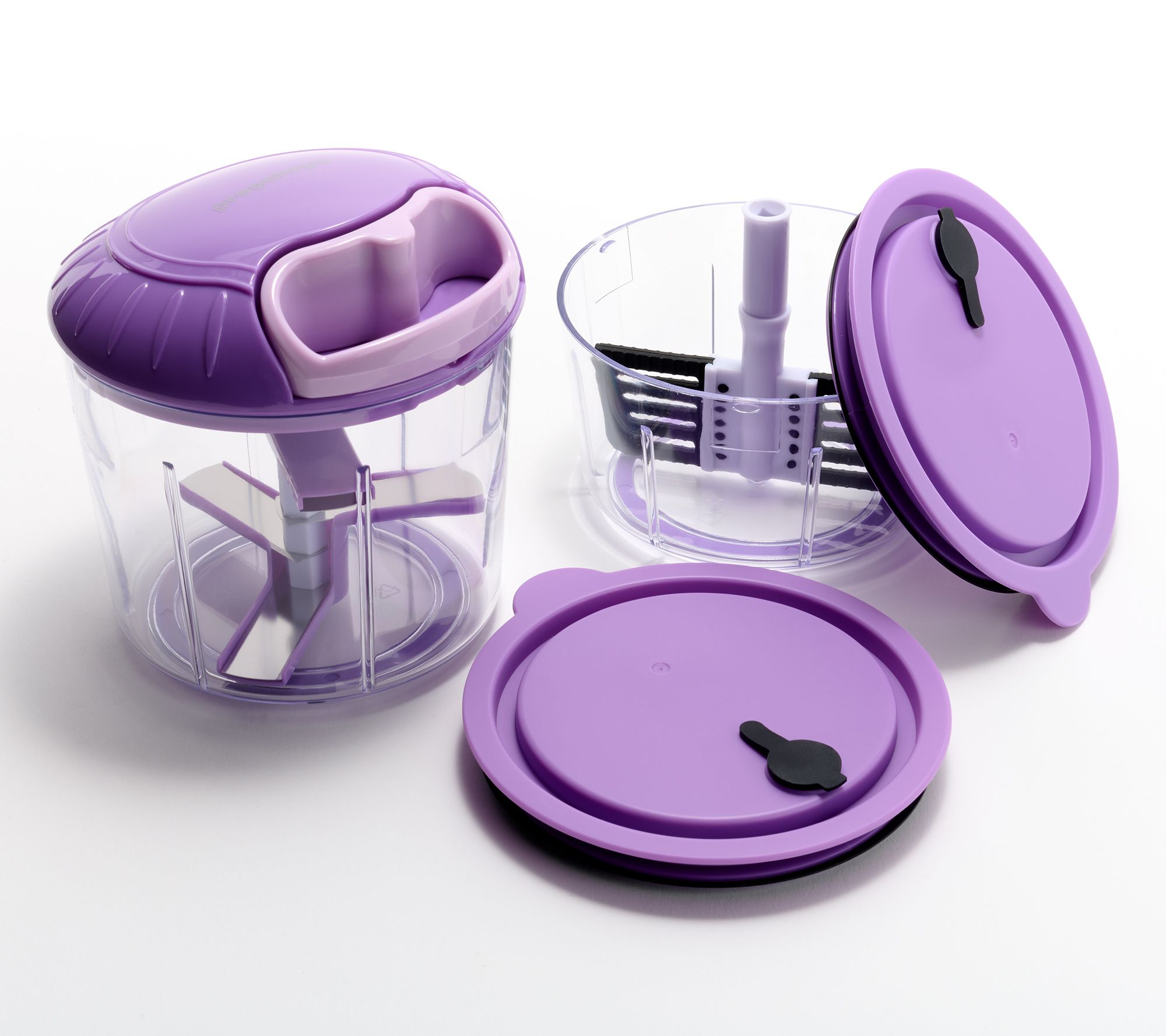 "As Is" Prepology 4 Cup Pull Chop w/ Extra Container & Attachments