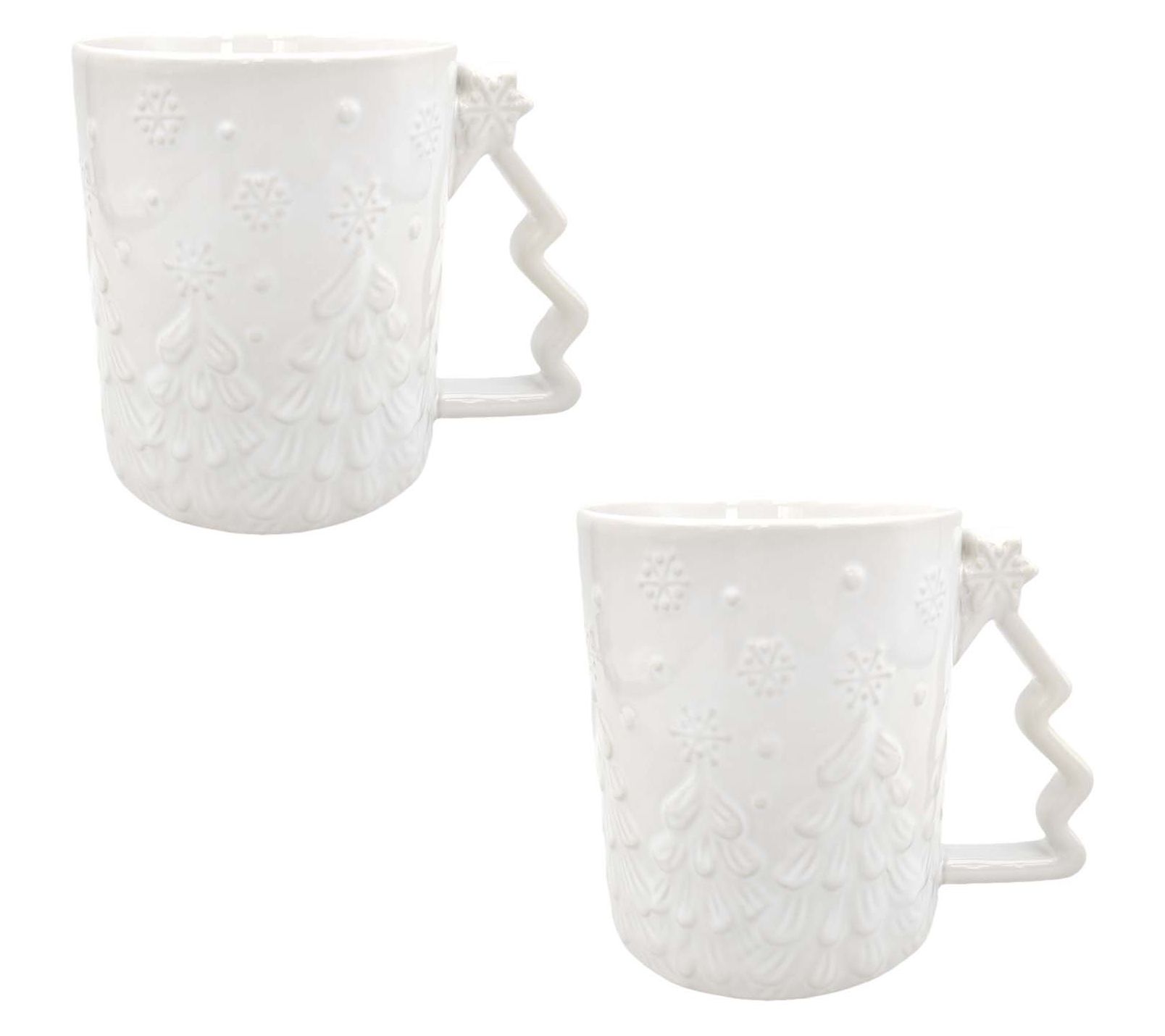 "As Is" Temp-tations Set of (2) 18oz Mugs w/ Figural Icon Handles