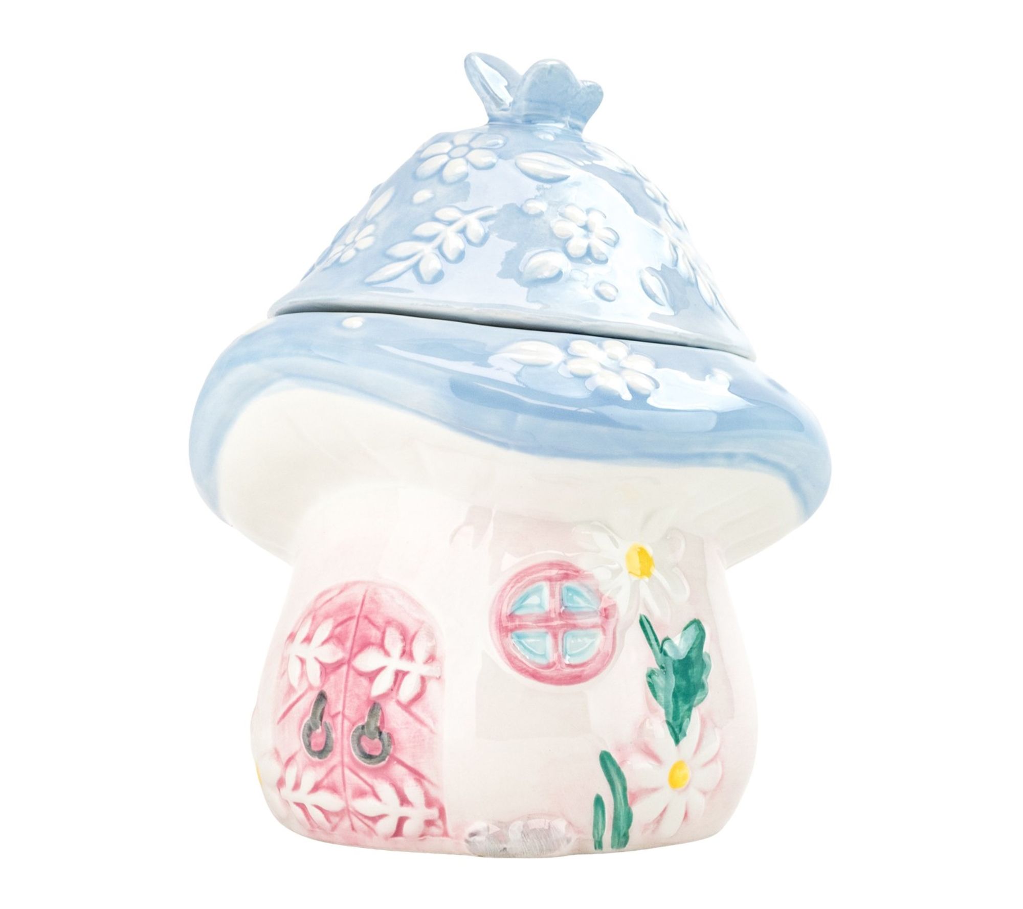 10 Strawberry Street Indigo Mushroom Cottage Canister
