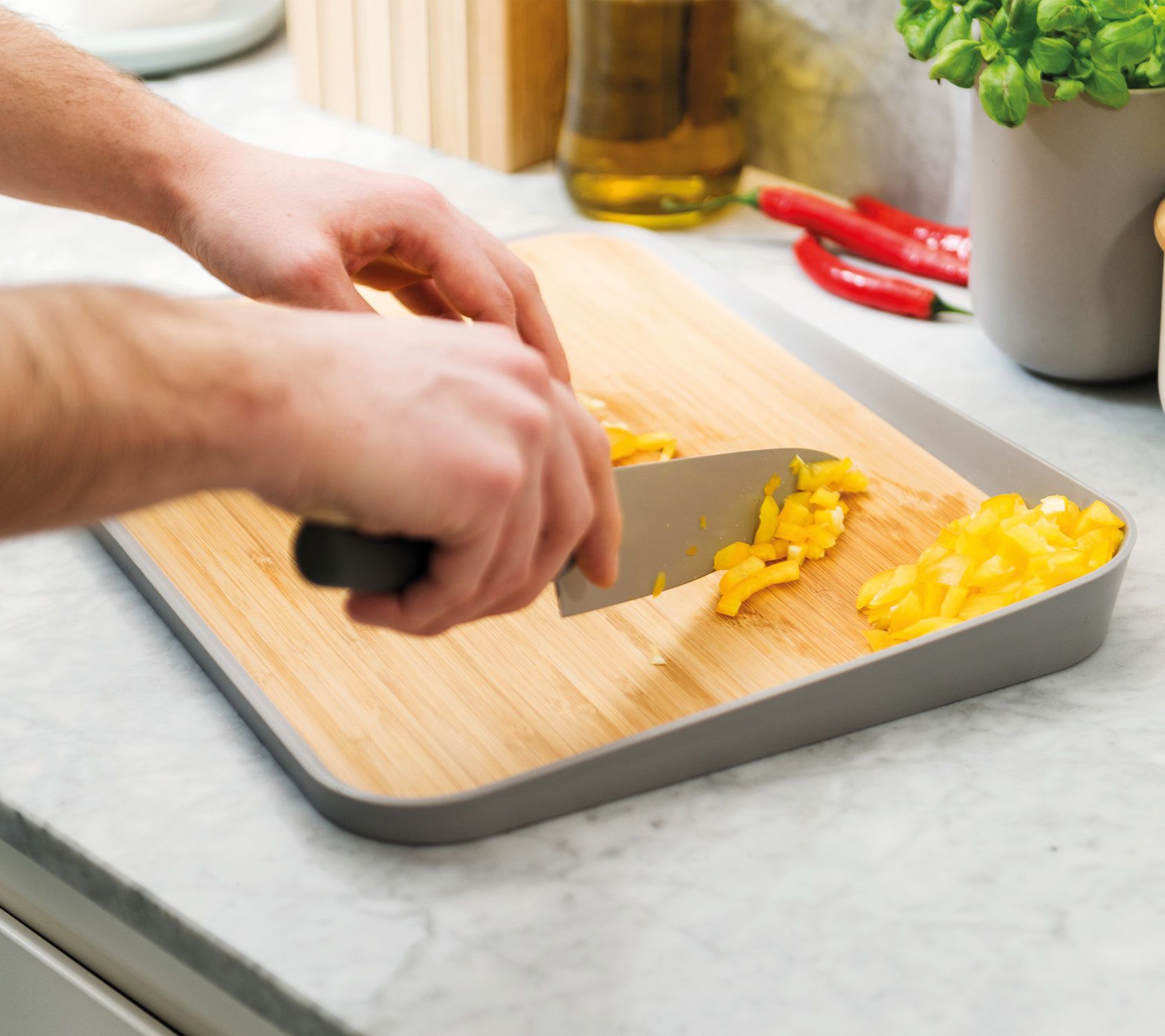 Totally Bamboo 2-Piece Stripe Cutting Board Set