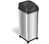 iTouchless Glide 13-Gallon Sensor Trash Can with Wheels