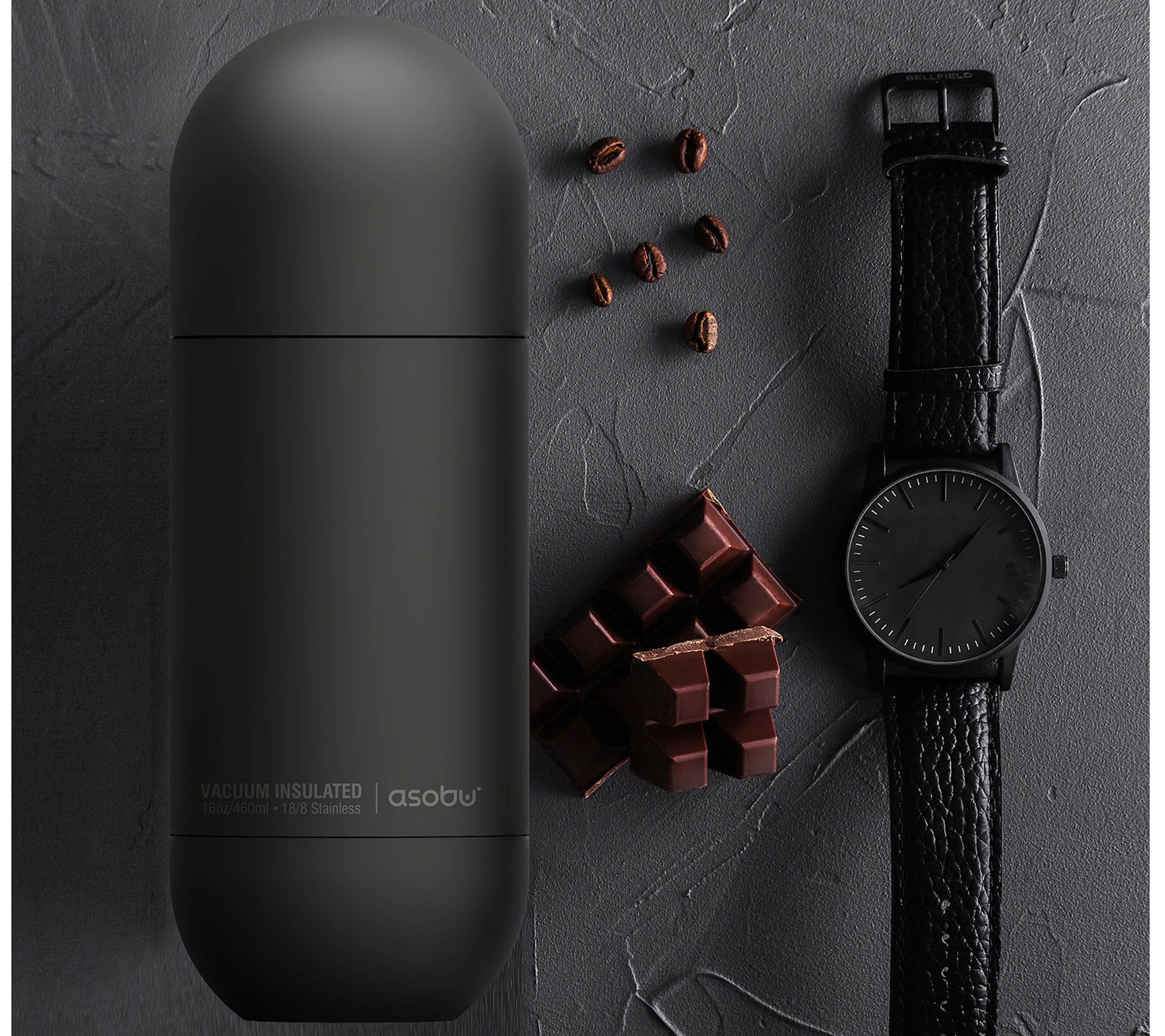 Asobu Pill Organizer Bottle - Black