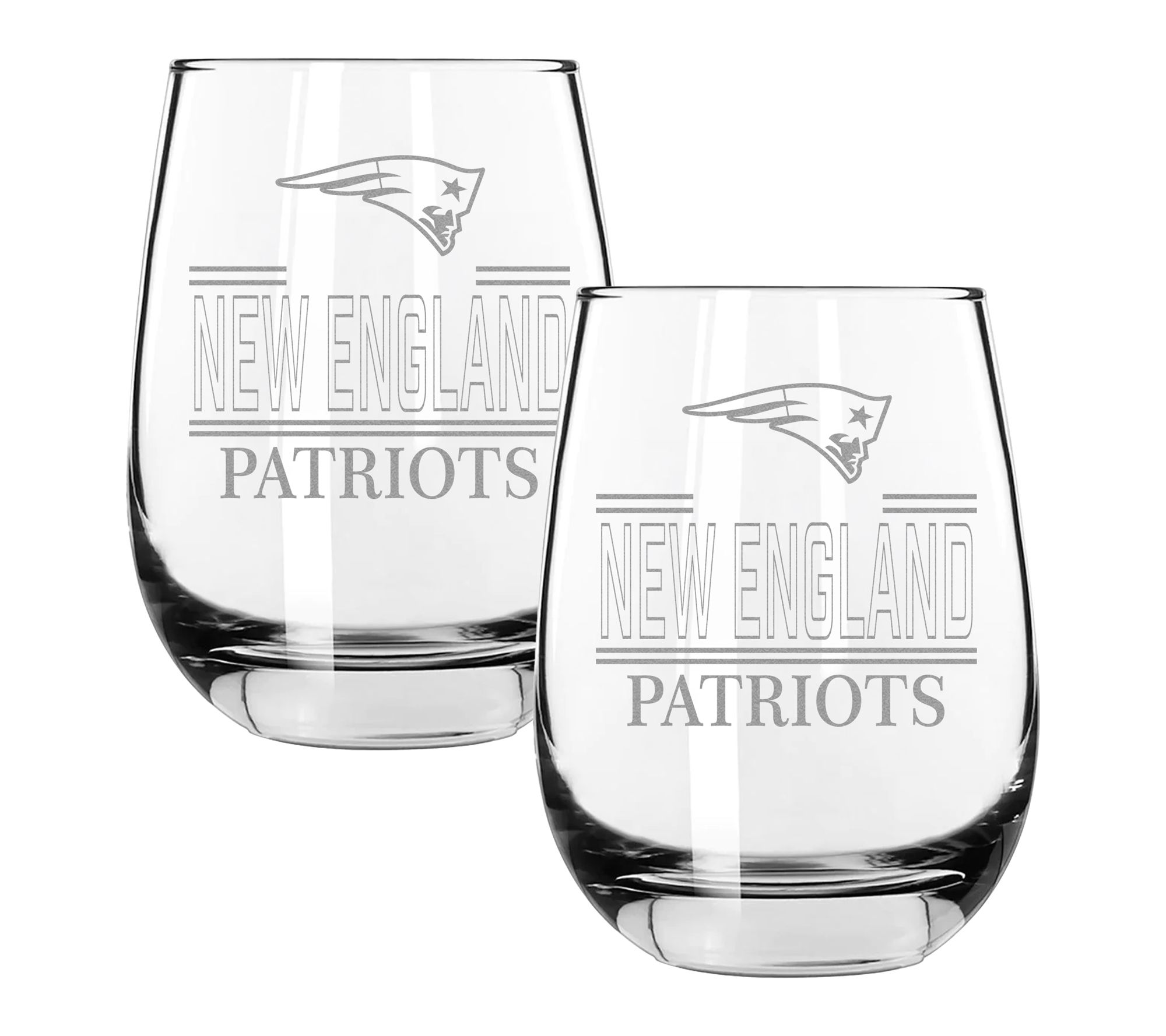 Memory Company NFL Classic Crew 2 Pack 15oz Stemless Wine Glass