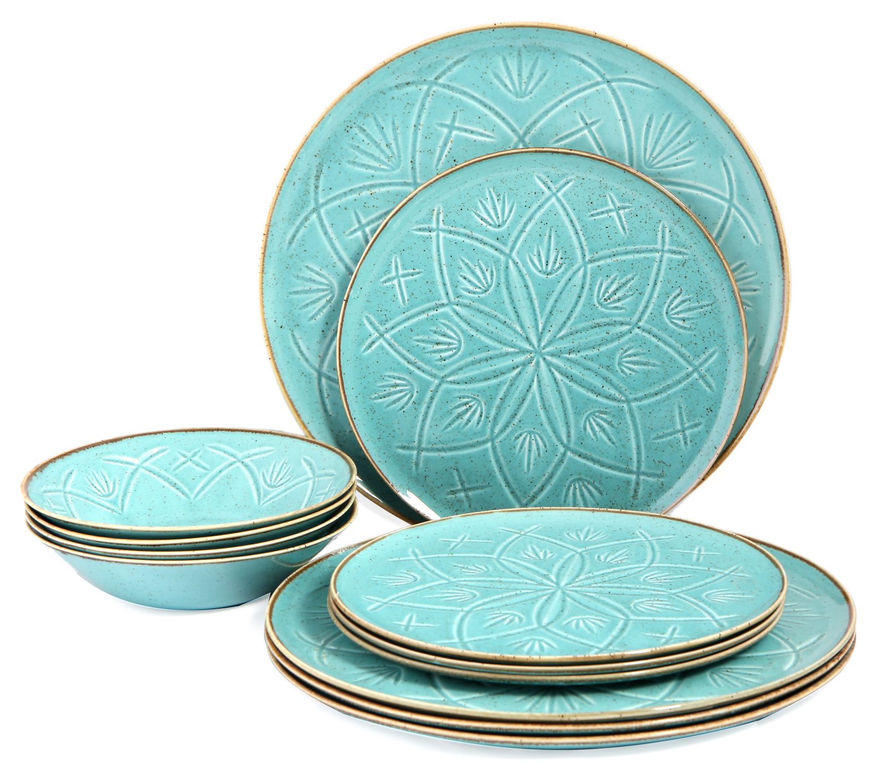 Porland Christina Seasons 12 Piece Porcelain Dinnerware Set