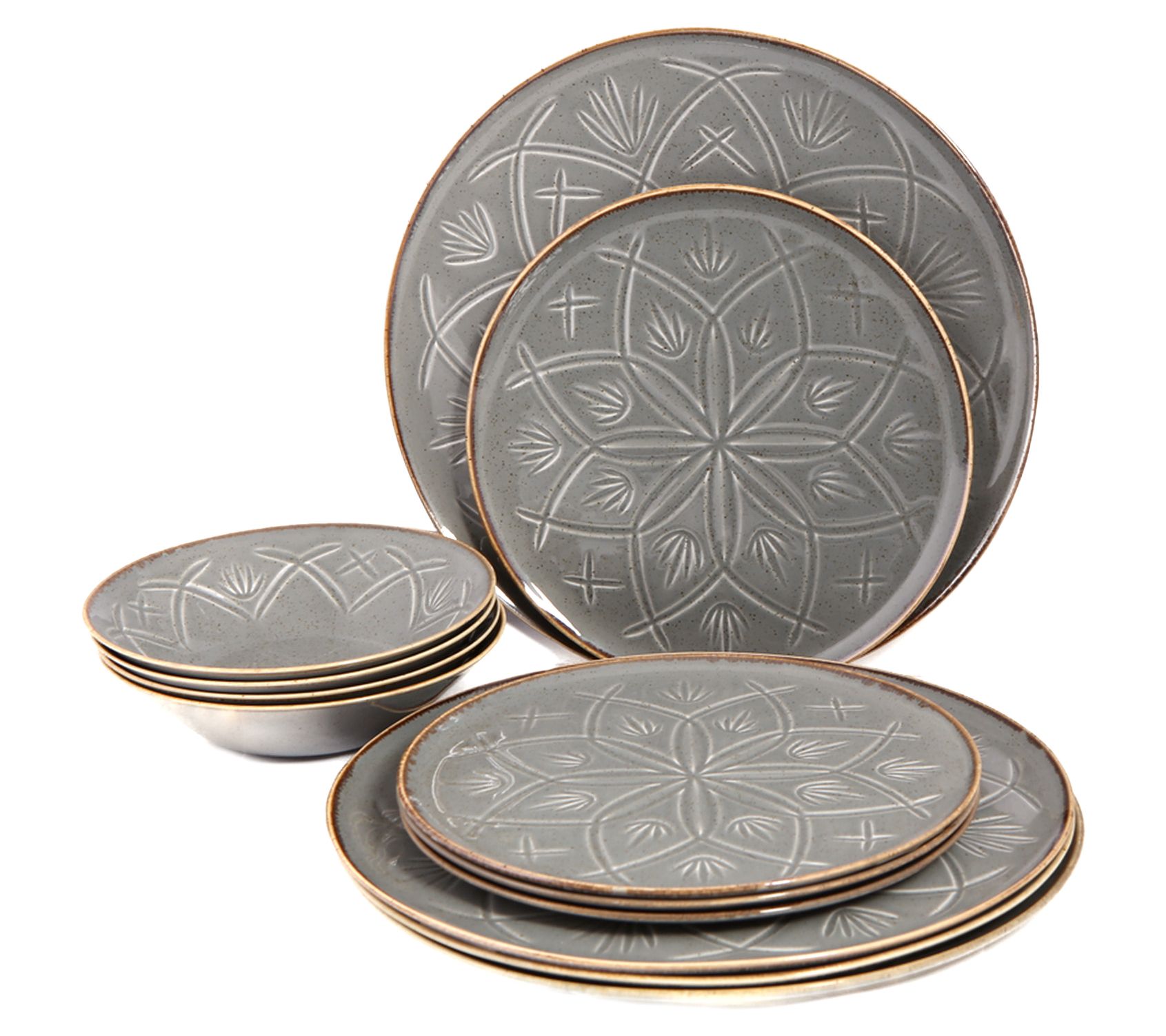 Porland Christina Seasons 12 Piece Porcelain Dinnerware Set