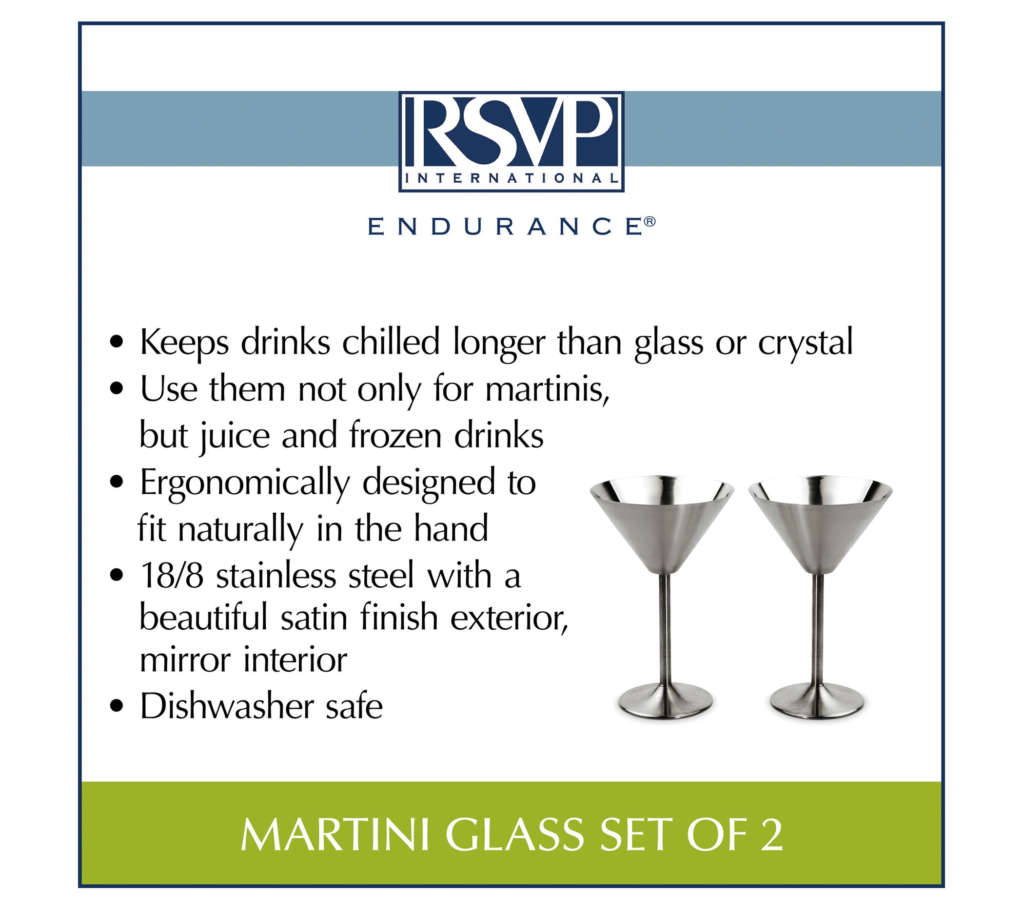Stainless Steel Martini Glasses, Martini Steel Glasses