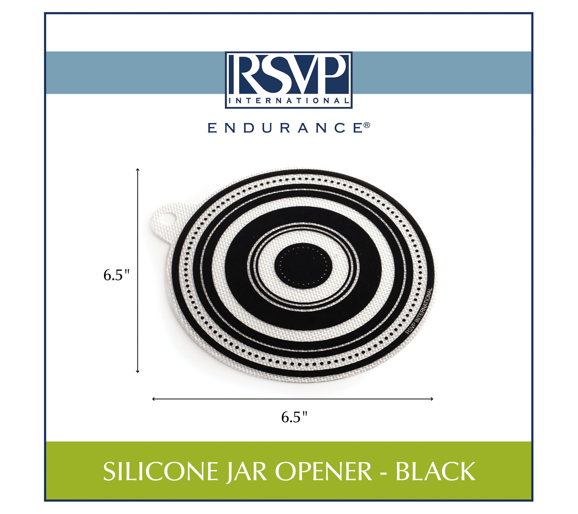 Rsvp Black Silicone Jar Opener