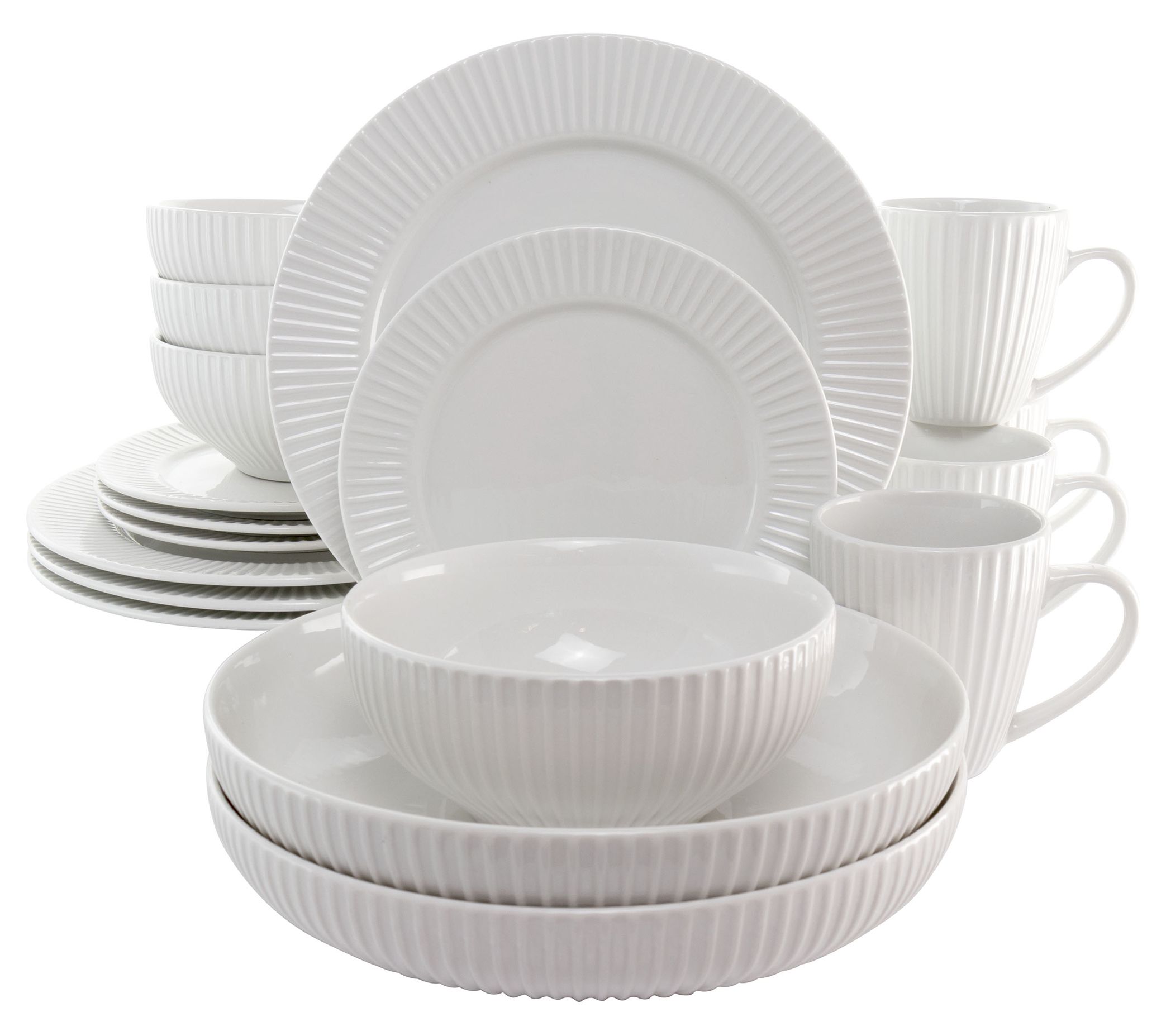 Elama Elle 18-Piece Porcelain Dinnerware Set
