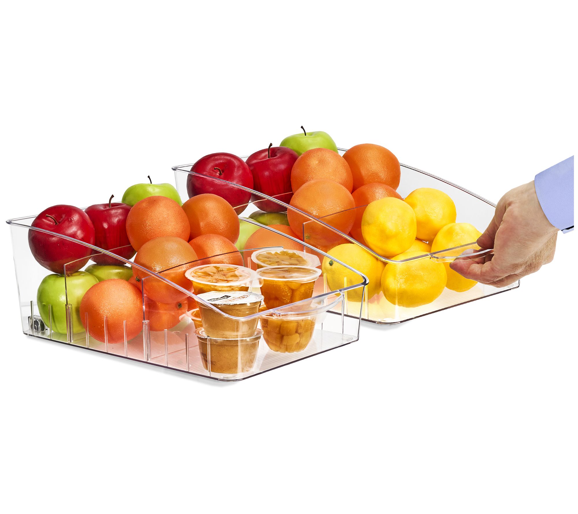 Sorbus Fridge Organizer on Wheels - Rolling Fridge Organizers and Storage  Clear Design with Dividers & Handles for Kitchen Organization and Storage - Refrigerator  Organizer Bins & Pantry Storage Bins