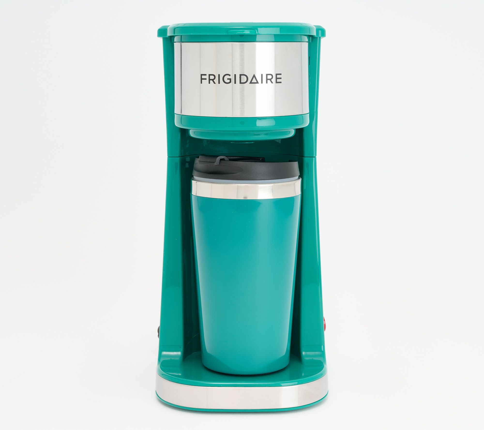 Frigidaire Stainless Steel Single Cup Coffee Maker with Travel Mug 