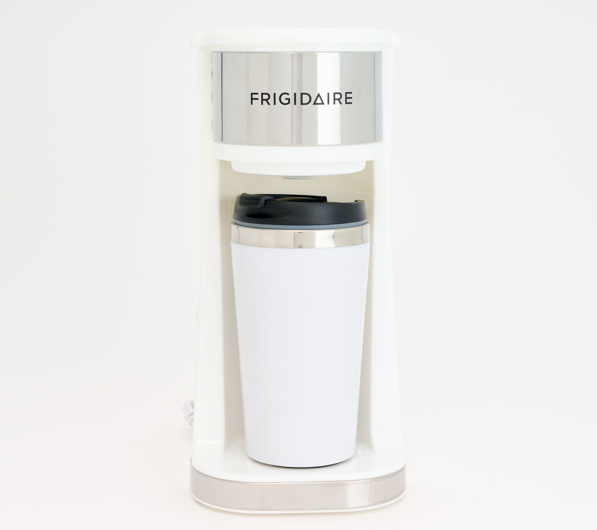 Frigidaire Stainless Steel Single Cup Coffee Maker with Travel Mug