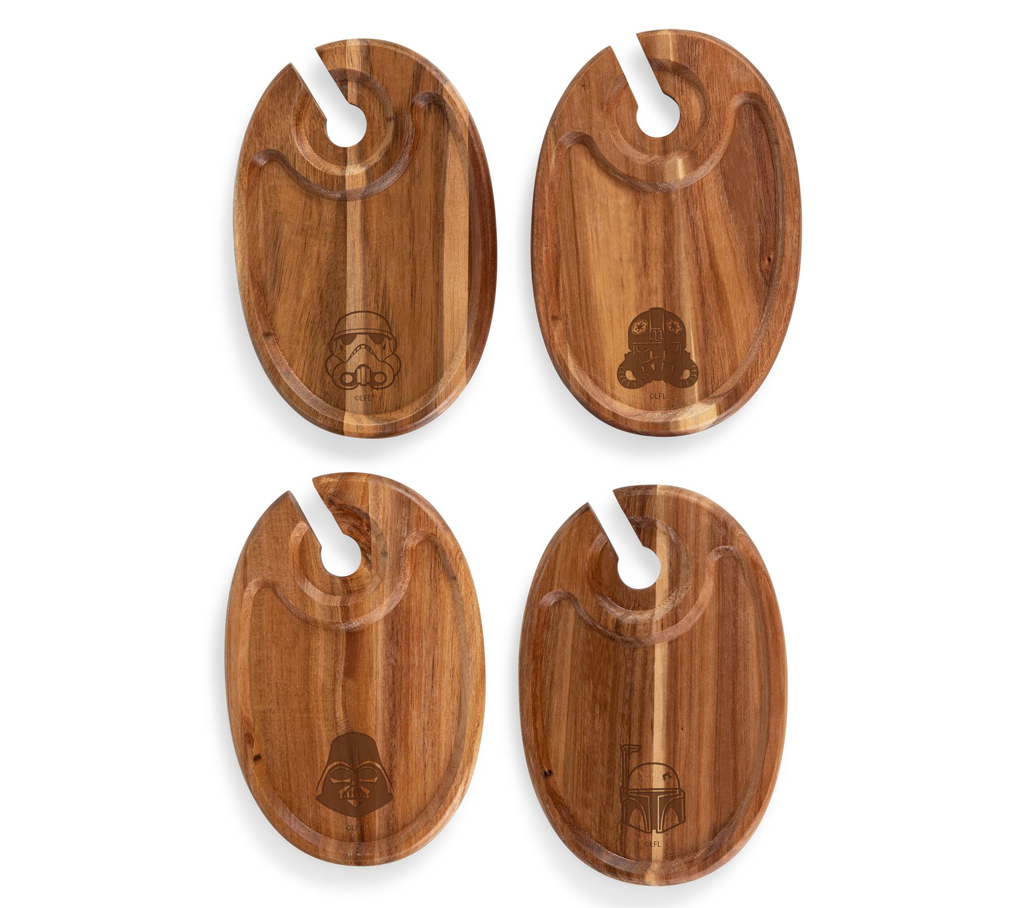 Toscana Star Wars Dark Side Wine Appetizer Plat e Set Of 4