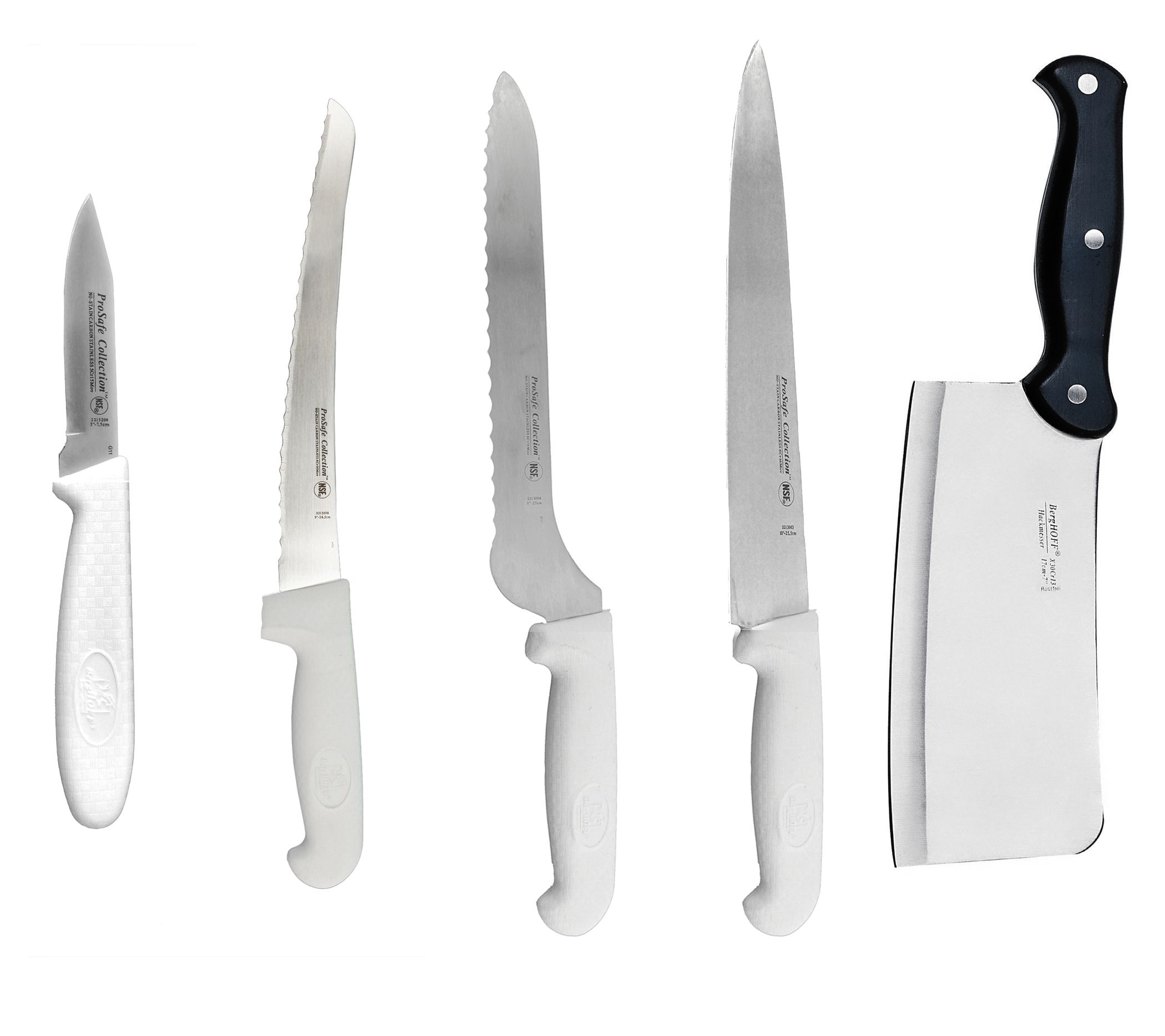 BergHOFF 5Pc Ergonomic Kitchen Knife Set SharpBlade