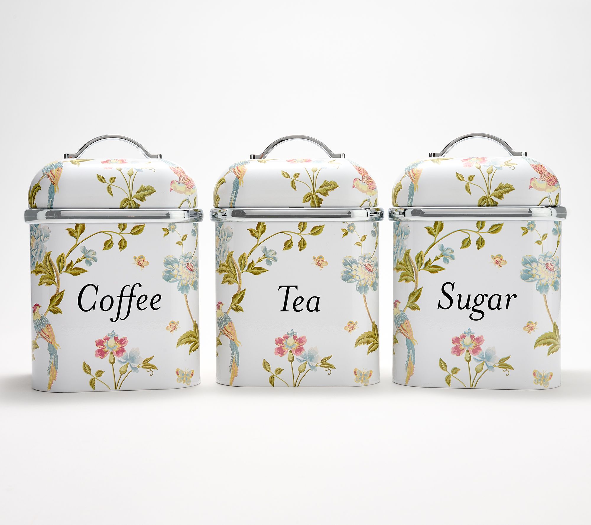 Laura Ashley 3-Piece Coffee, Tea and Sugar Canister Set