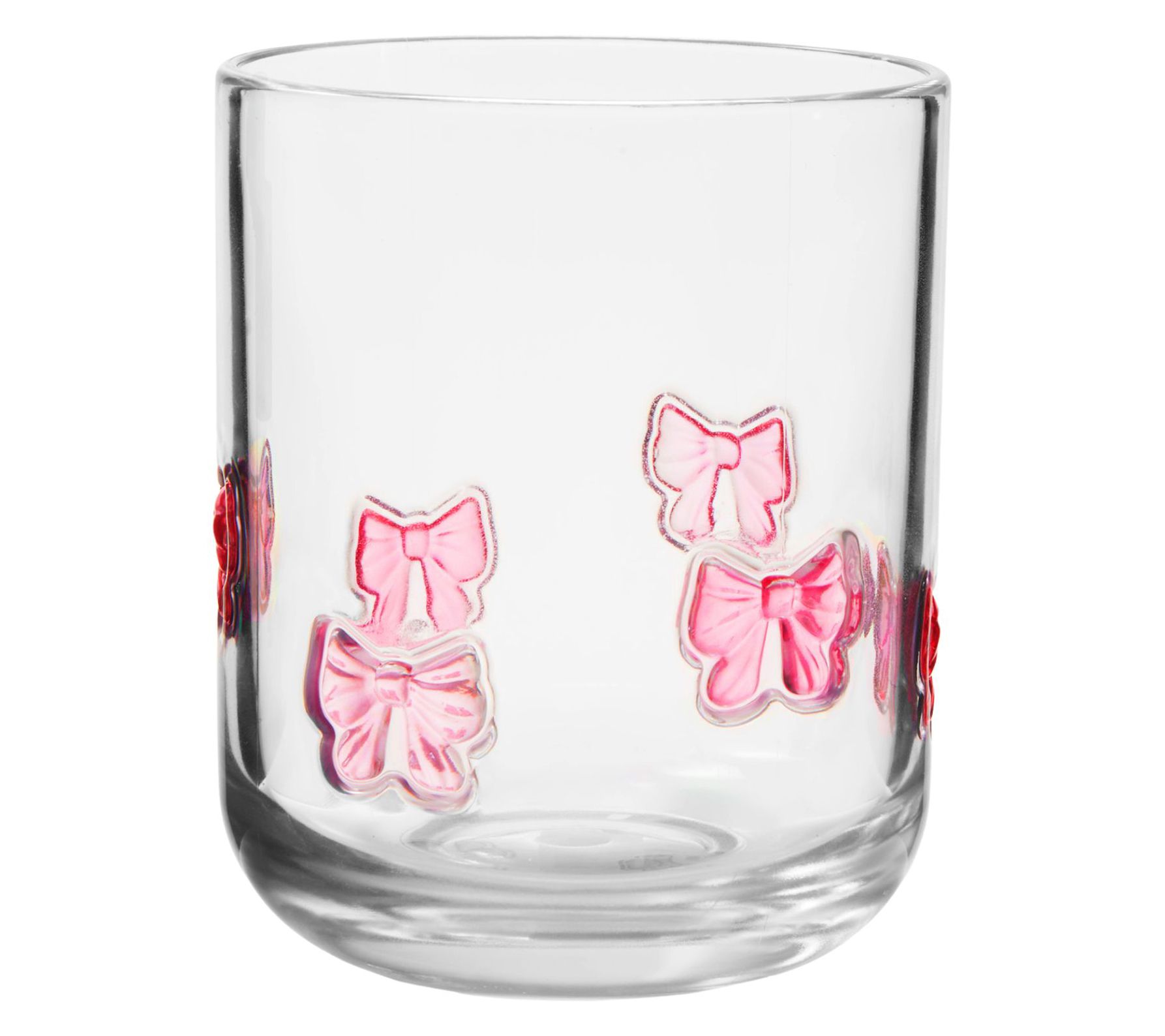 Godinger Pink Bow Acrylic Drinking Glass