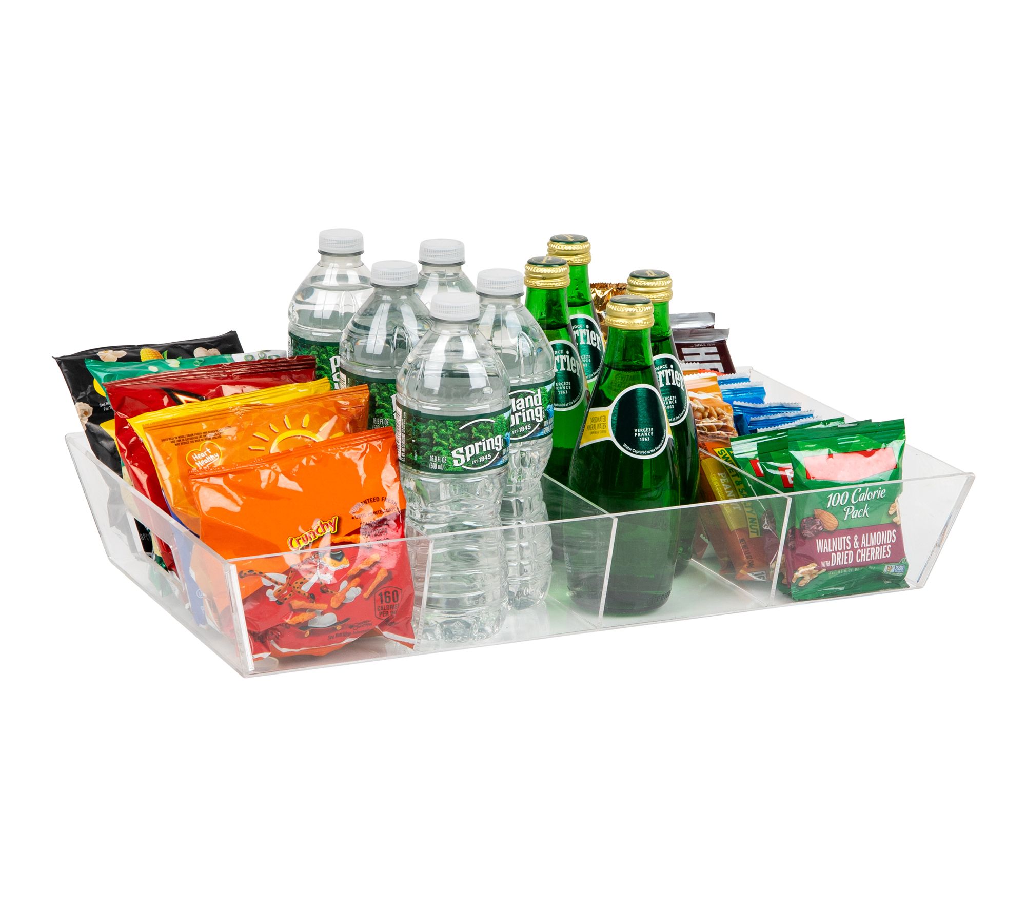 Mind Reader Snack Tray, Countertop Organizer, Clear