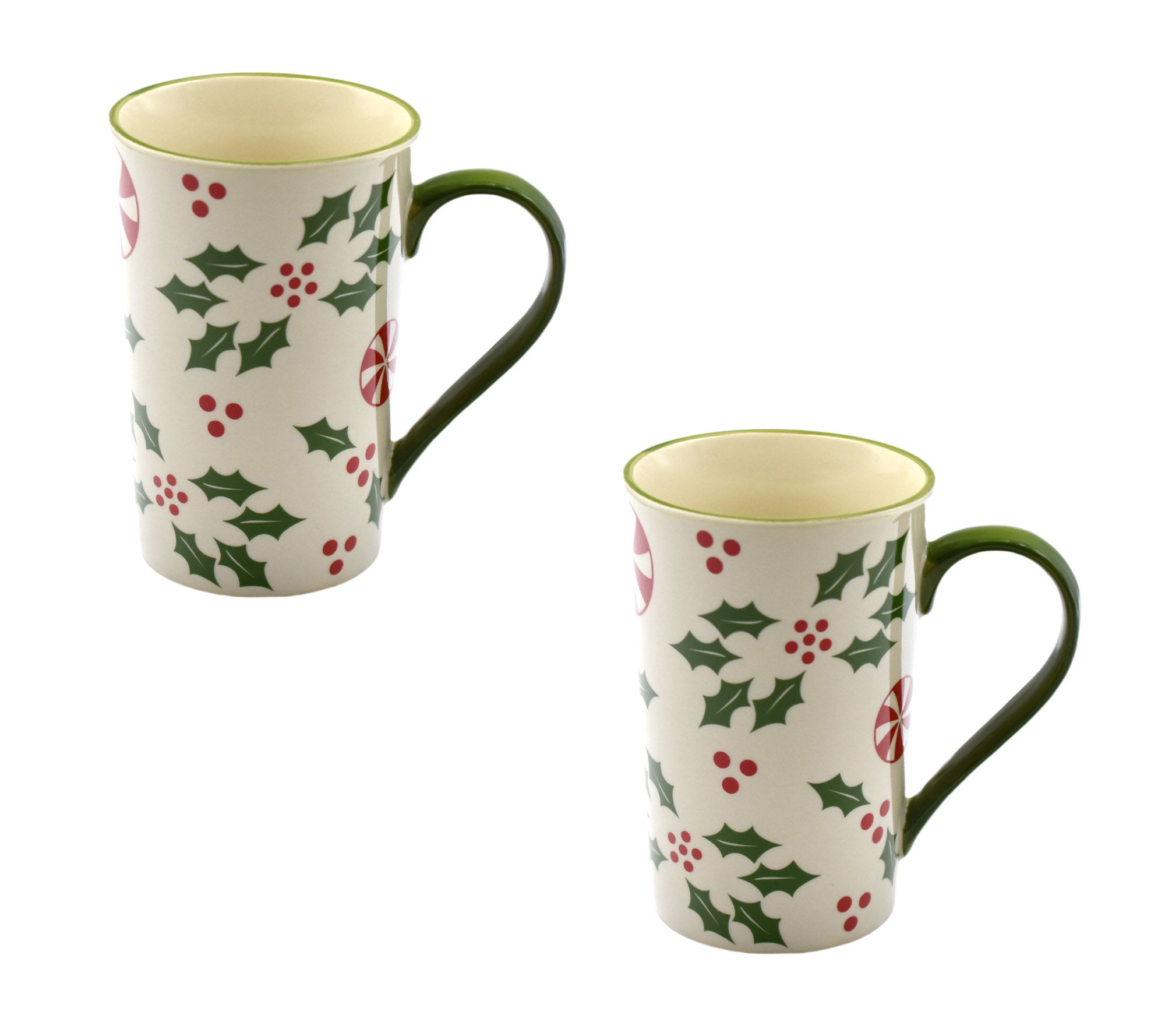 "As Is" Temp-tations Seasonal Set of (2) 16oz Bistro Mugs
