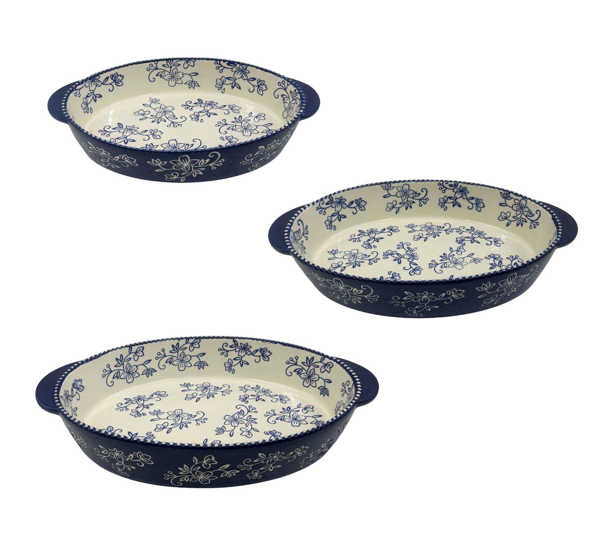 Temp-tations 3-Piece Oval Nesting Bakeware Set
