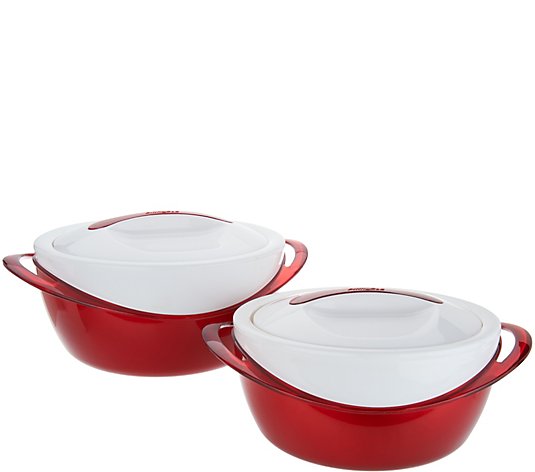 Portable Hot or Cold Thermal Bowl 2-Piece Set 