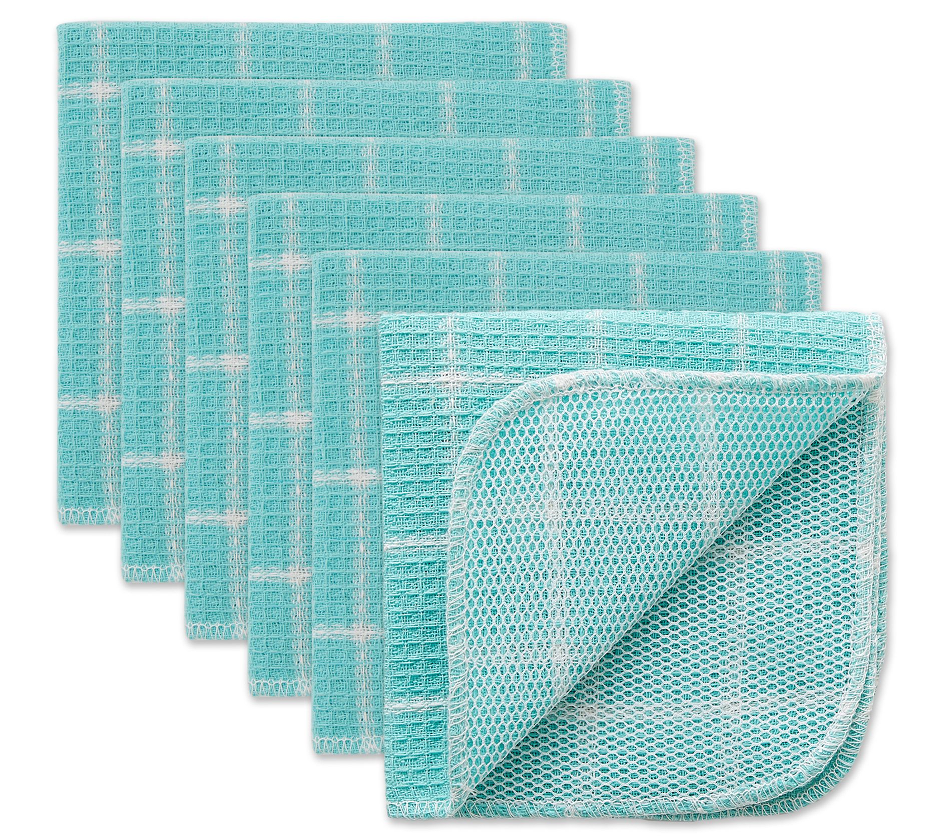 Design Imports Holiday Stripes Kitchen Towels & Dish Cloths - Set of 6