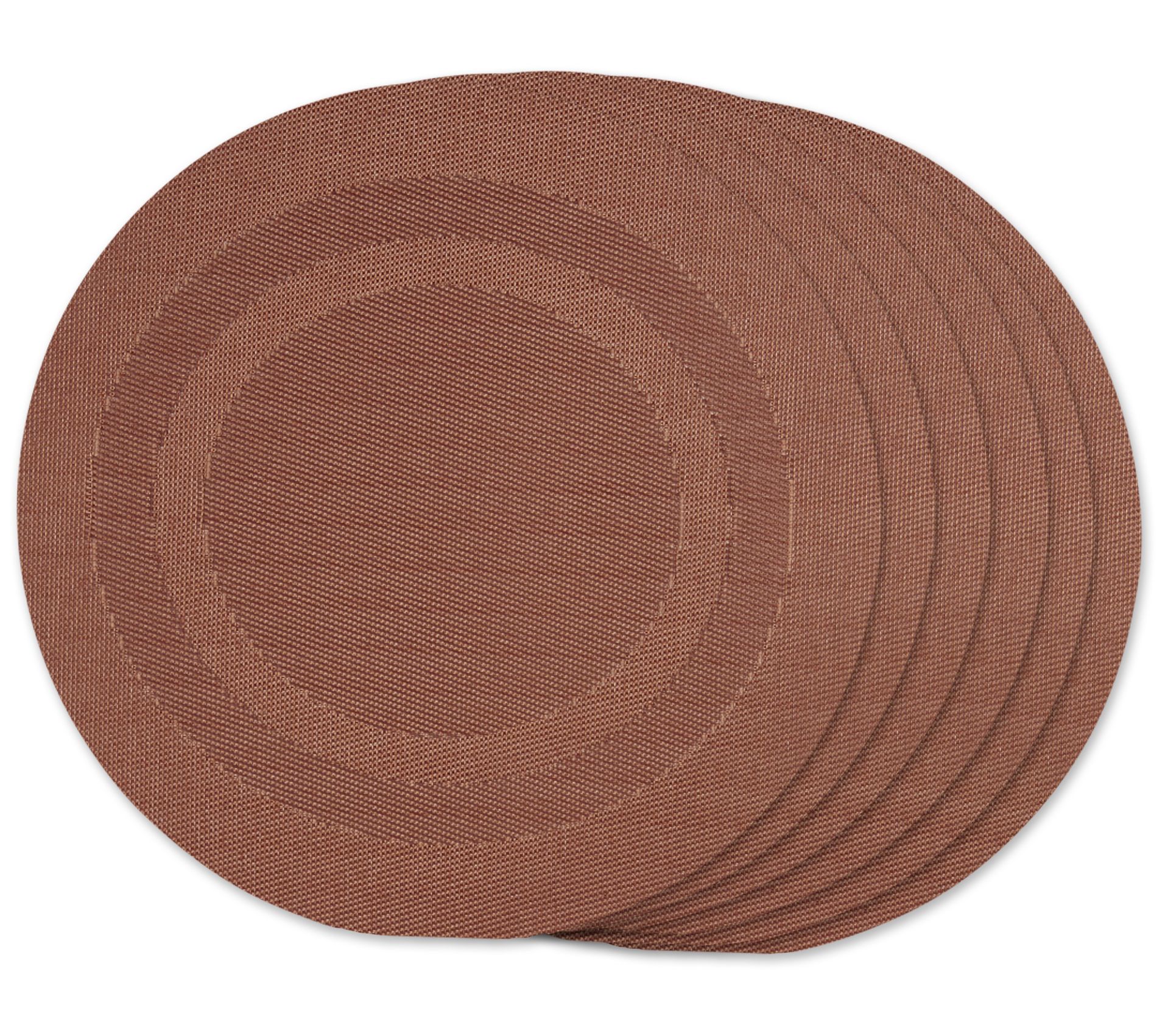 Design Imports Set of 6 PVC Doubleframe Round Placemats