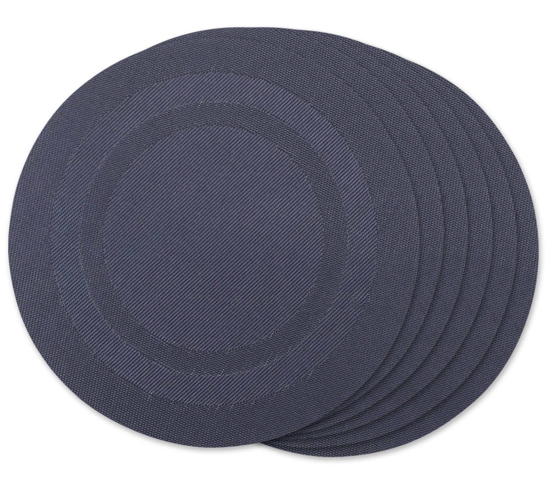 Design Imports Set of 6 PVC Doubleframe Round Placemats