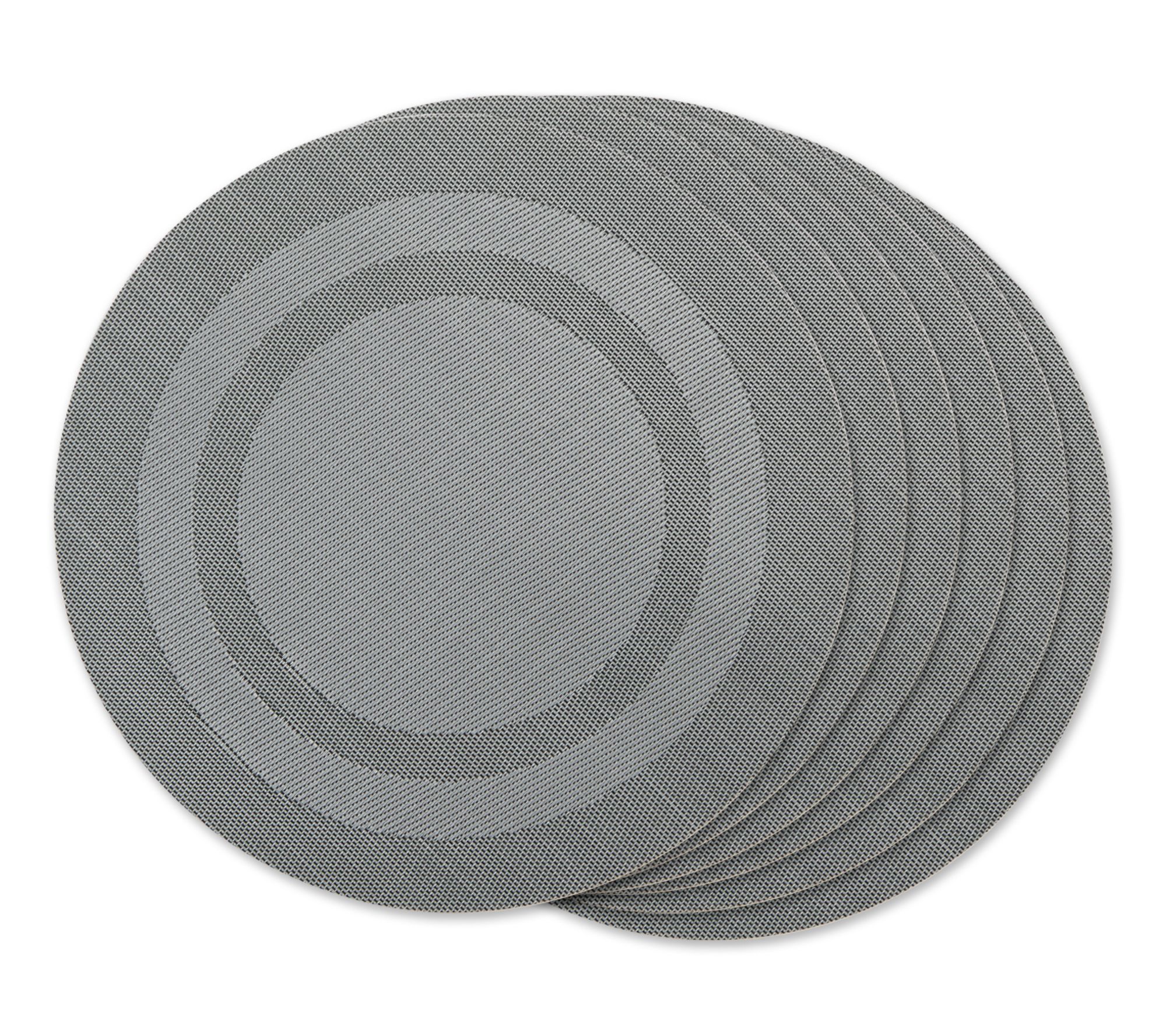 Design Imports Set of 6 PVC Doubleframe Round Placemats
