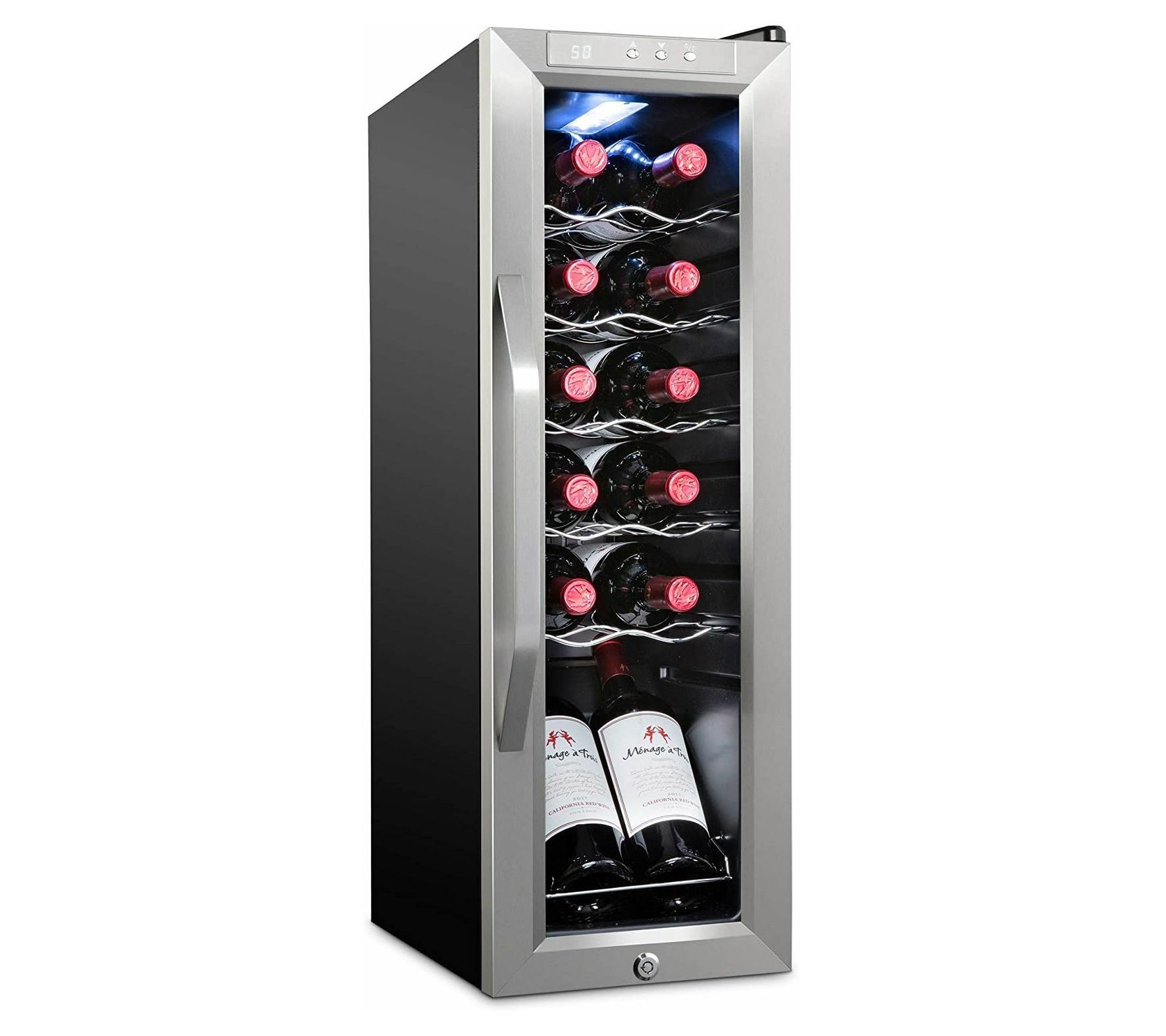 Ivation 12-Bottle Stainless Steel Wine Cooler