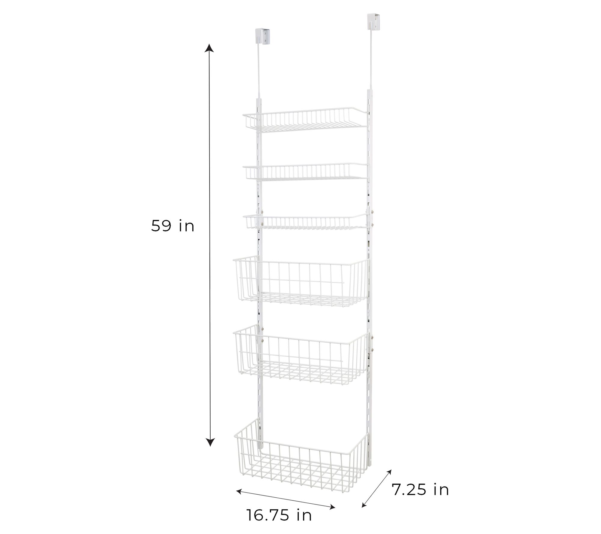 Smart Design 6-Tier Pantry Organizer with 6 Full Baskets (Assorted Colors)