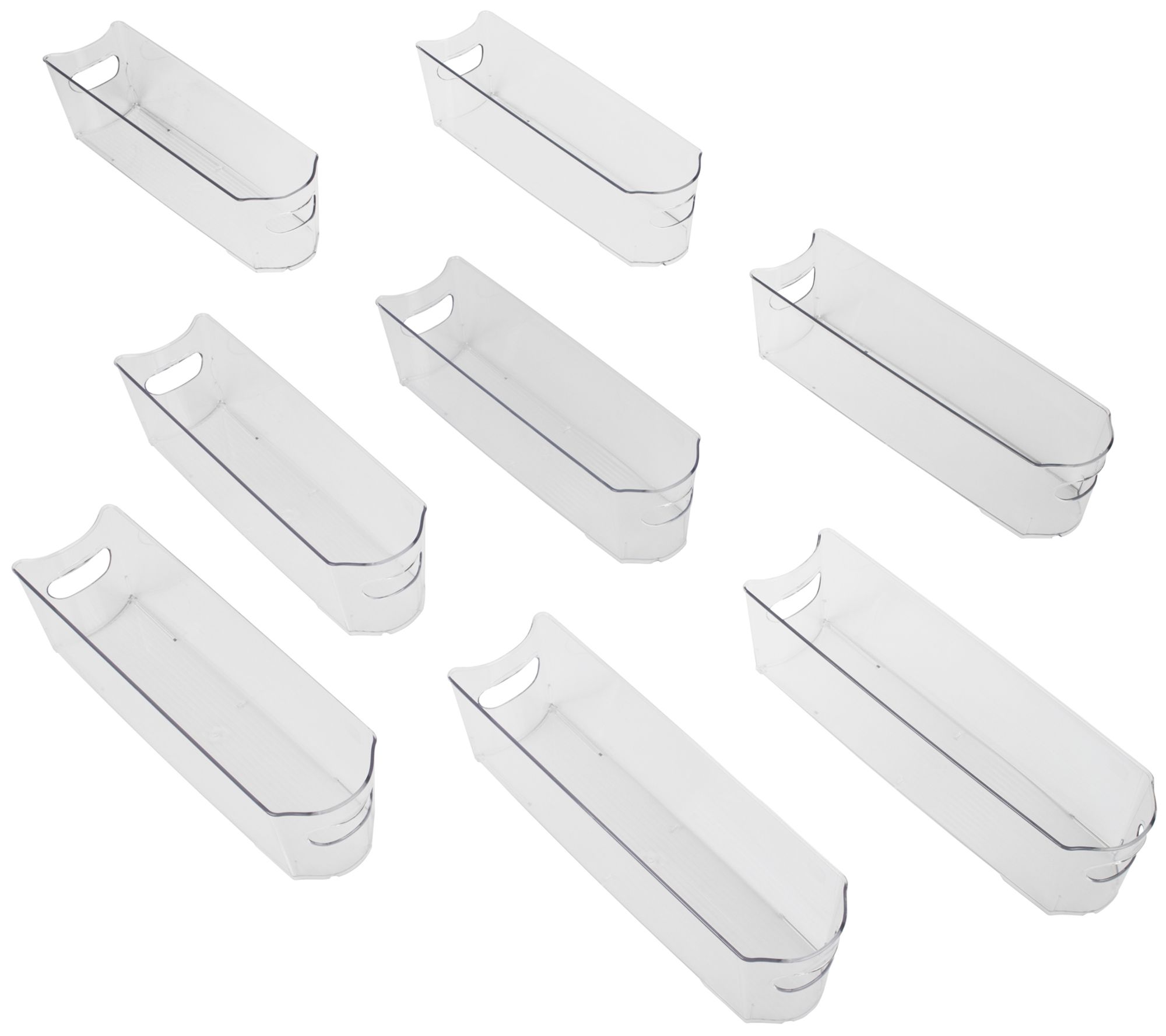 Smart Design Stackable Clear Refrigerator Bin Set of 8