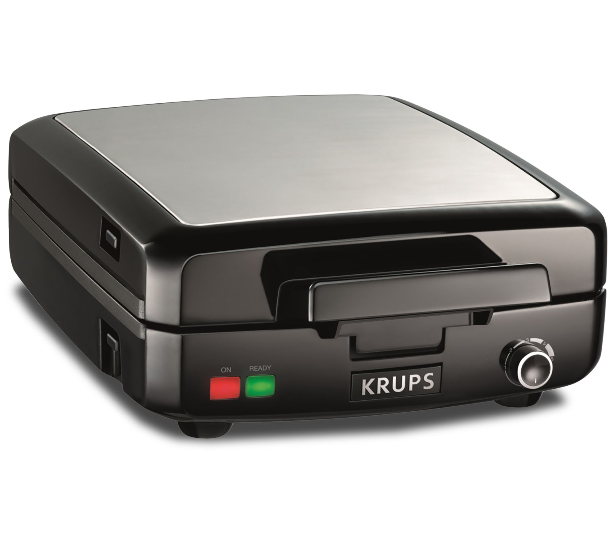 Krups 4-Slice Belgian Waffle Maker w/ Dishwasher-Safe Plates