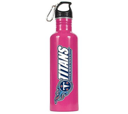 NFL Tennessee Titans 34oz Pink Aluminum Water Bottle 