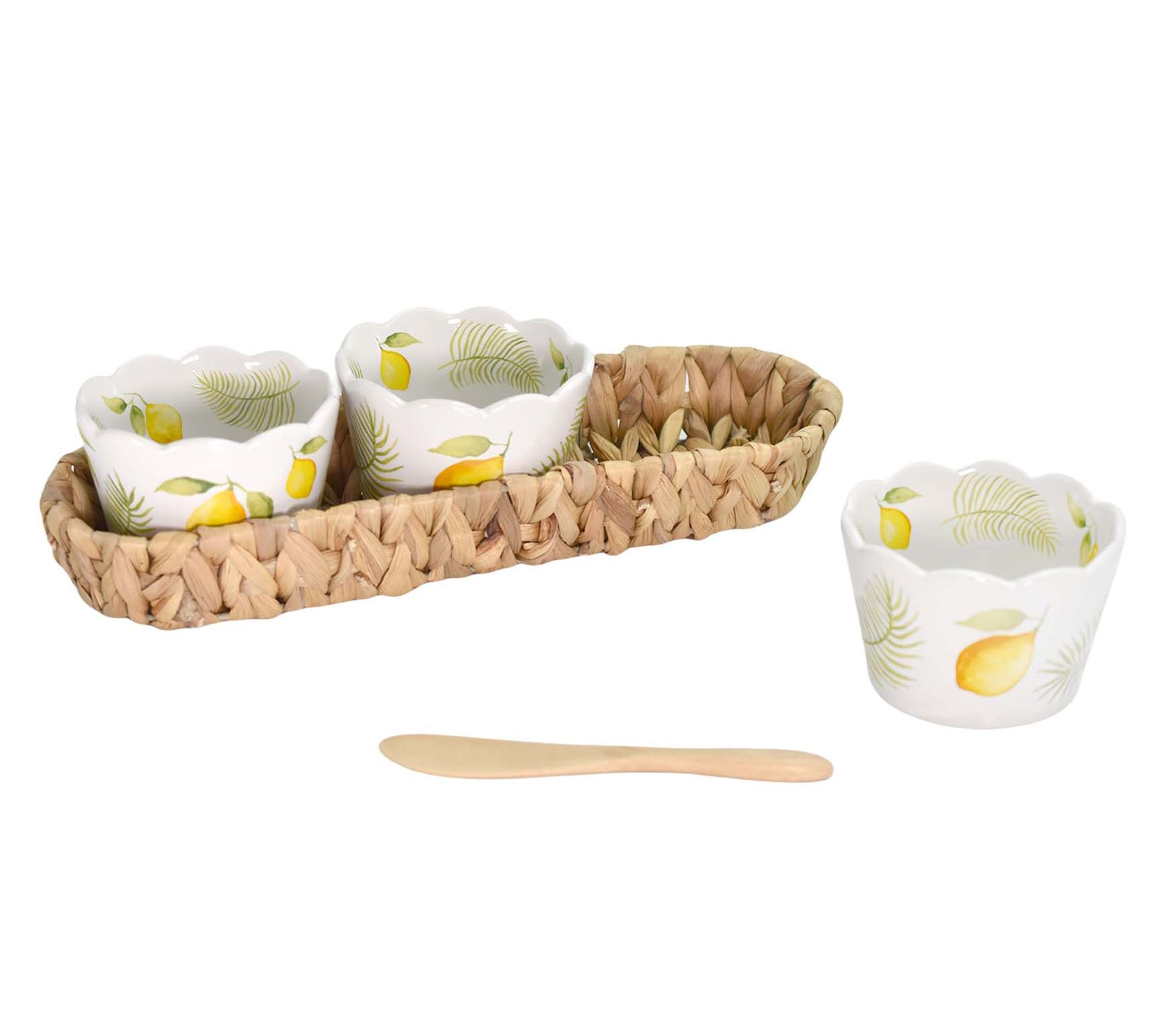 Temp-tations Seasonal Tidbit Dishes in Basket with Spreader