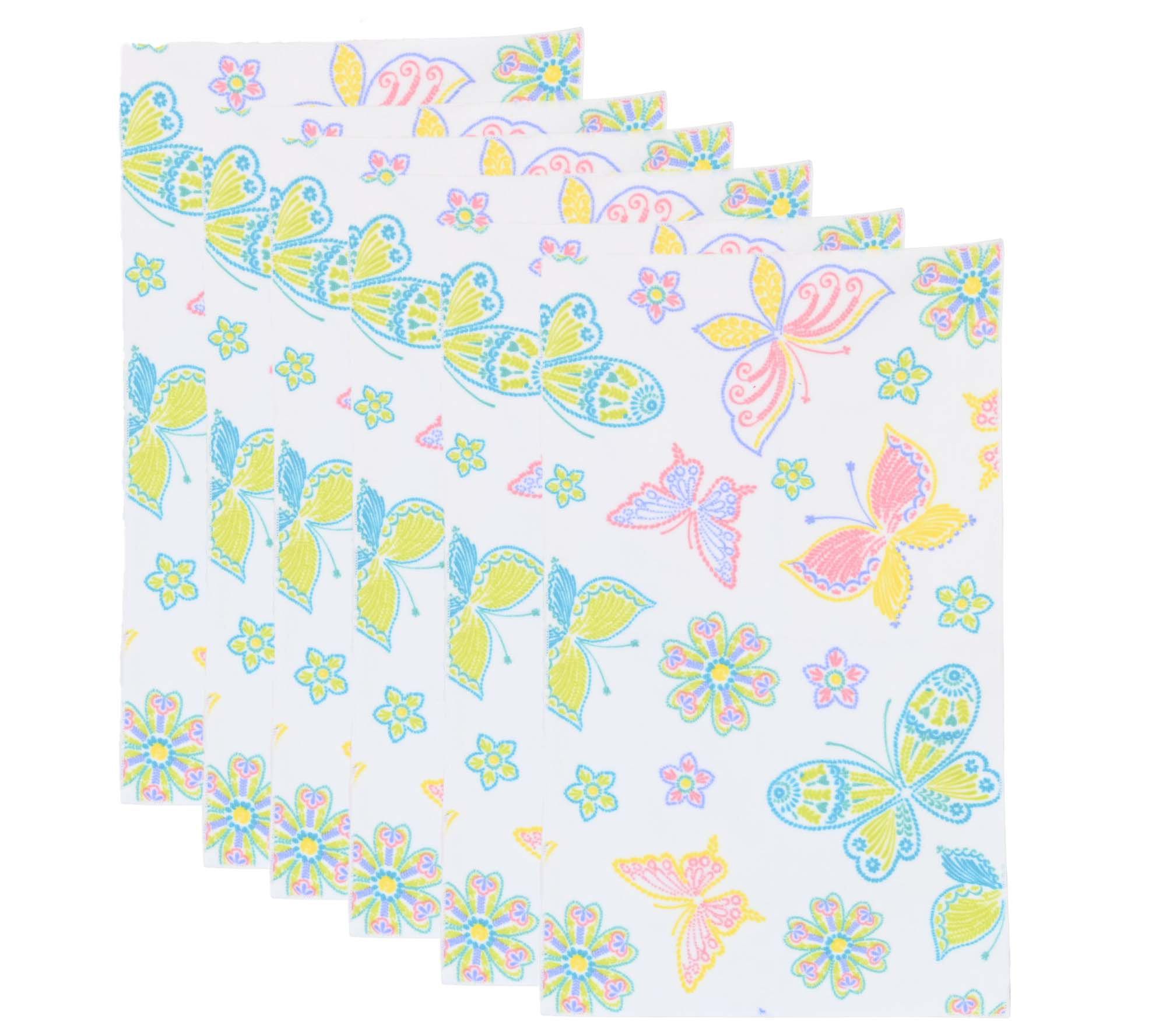 "As Is" Temp-tations Set/6 15" x 25" Microfiber Towels