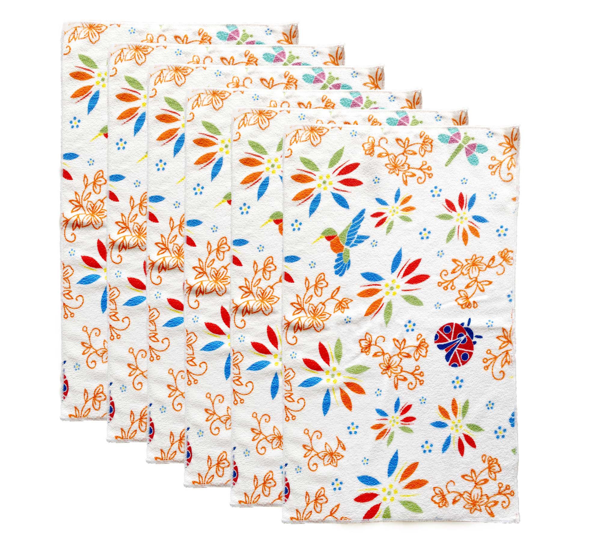 "As Is" Temp-tations Set/6 15" x 25" Microfiber Towels