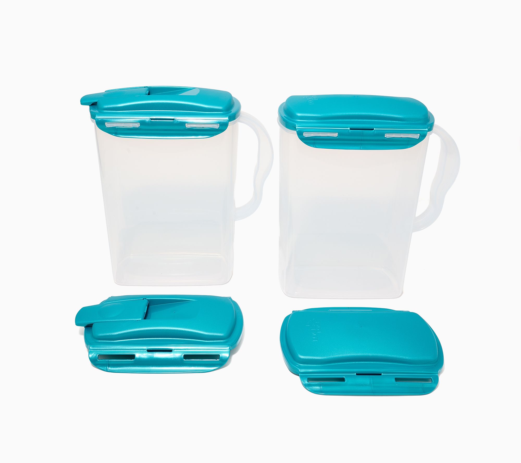  LocknLock Set of 2 Gallon Pitchers with Travel Lids