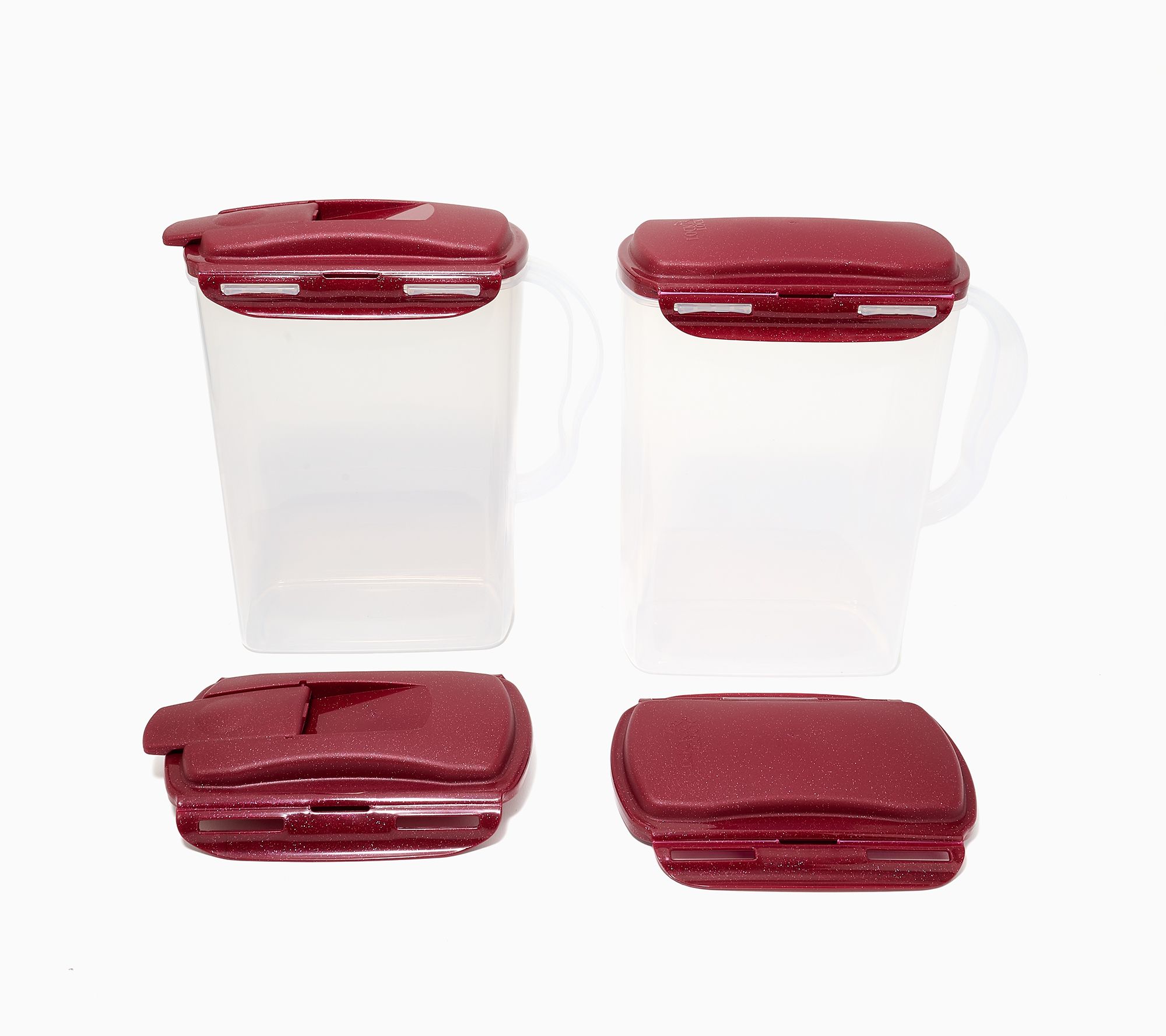 LocknLock Set of 2 Gallon Pitchers with Travel Lids