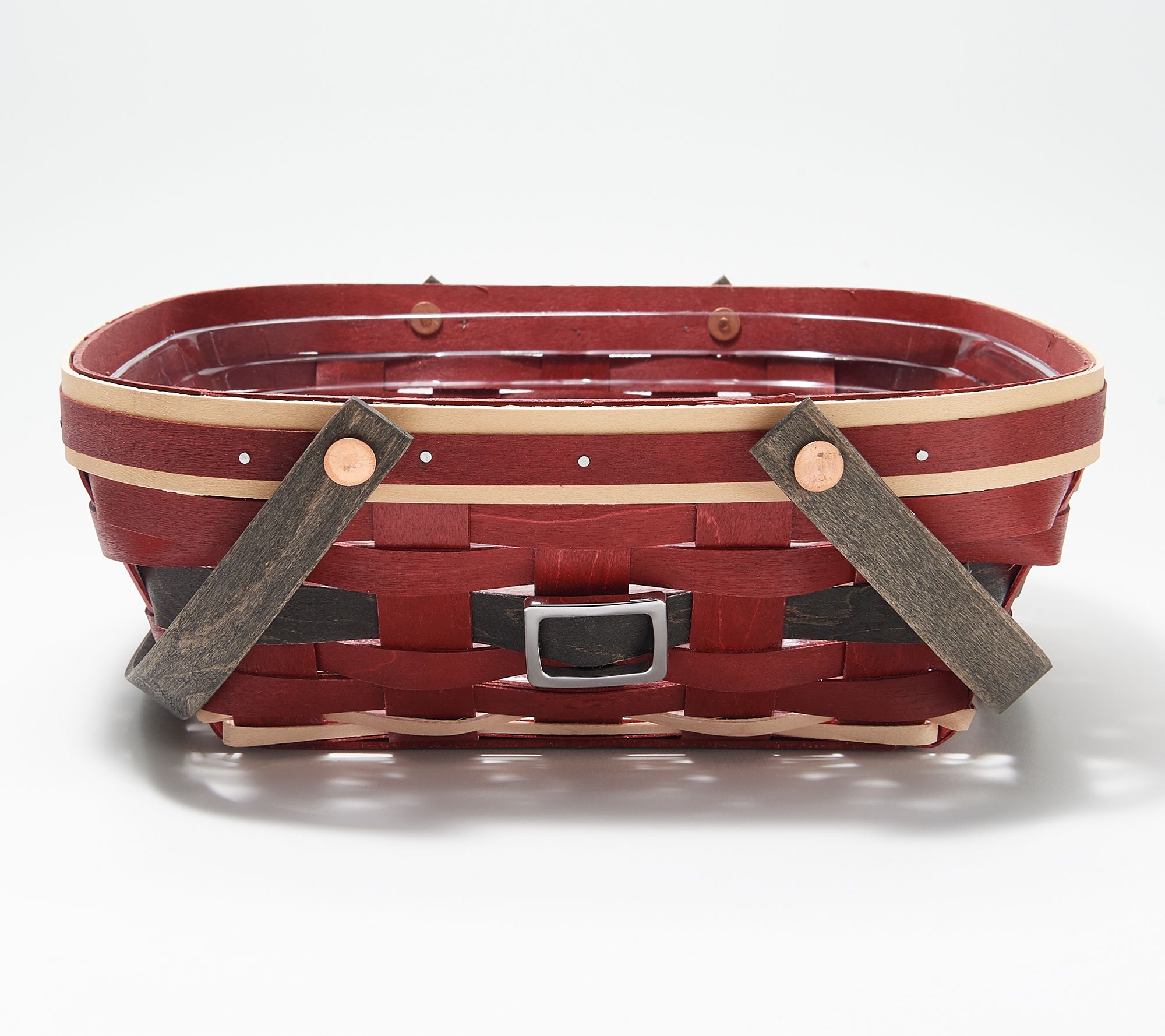 Longaberger Medium Woven Santa Belly Basket with Protector