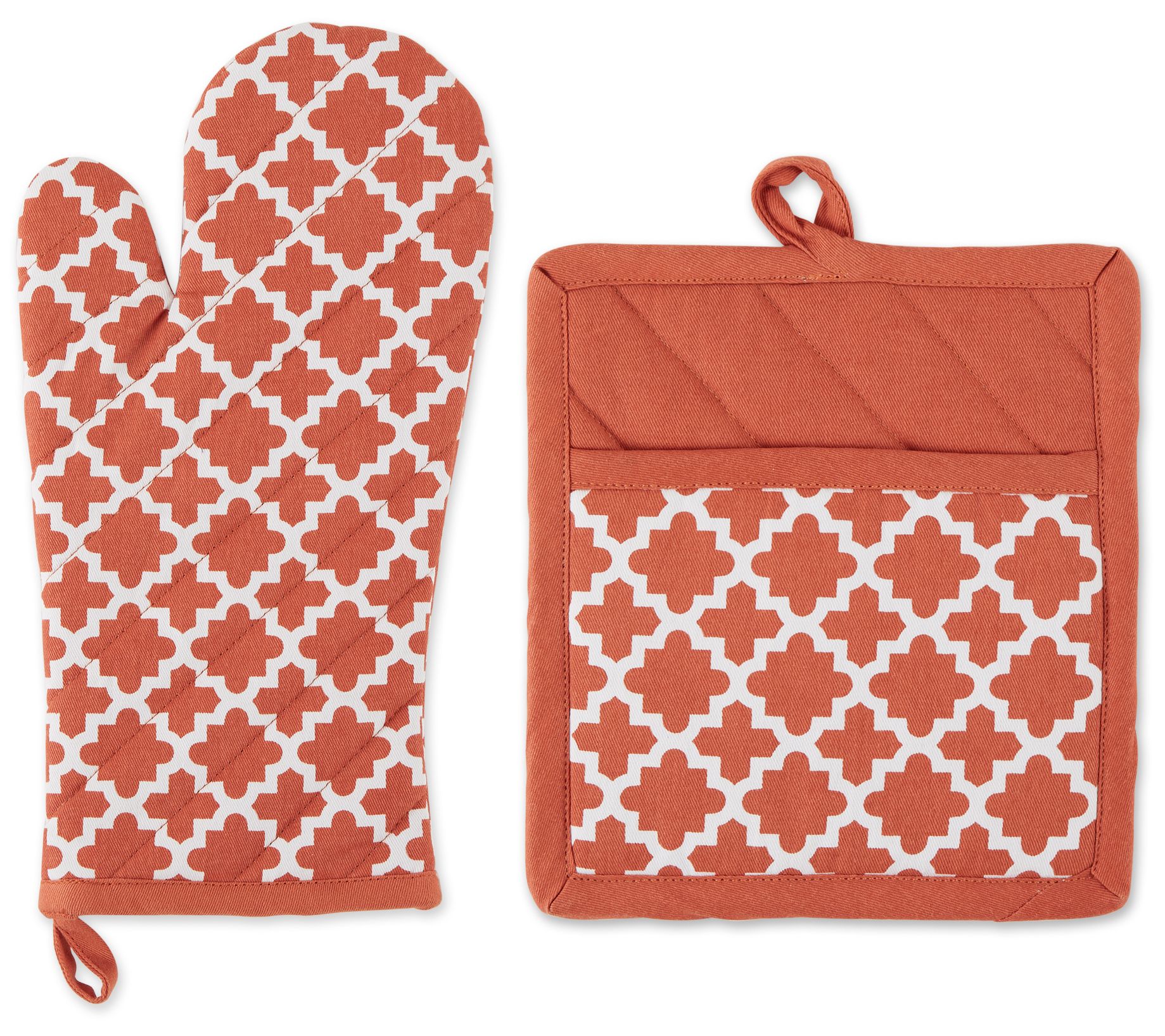 Design Imports Lattice Oven Mitt & Potholder Set