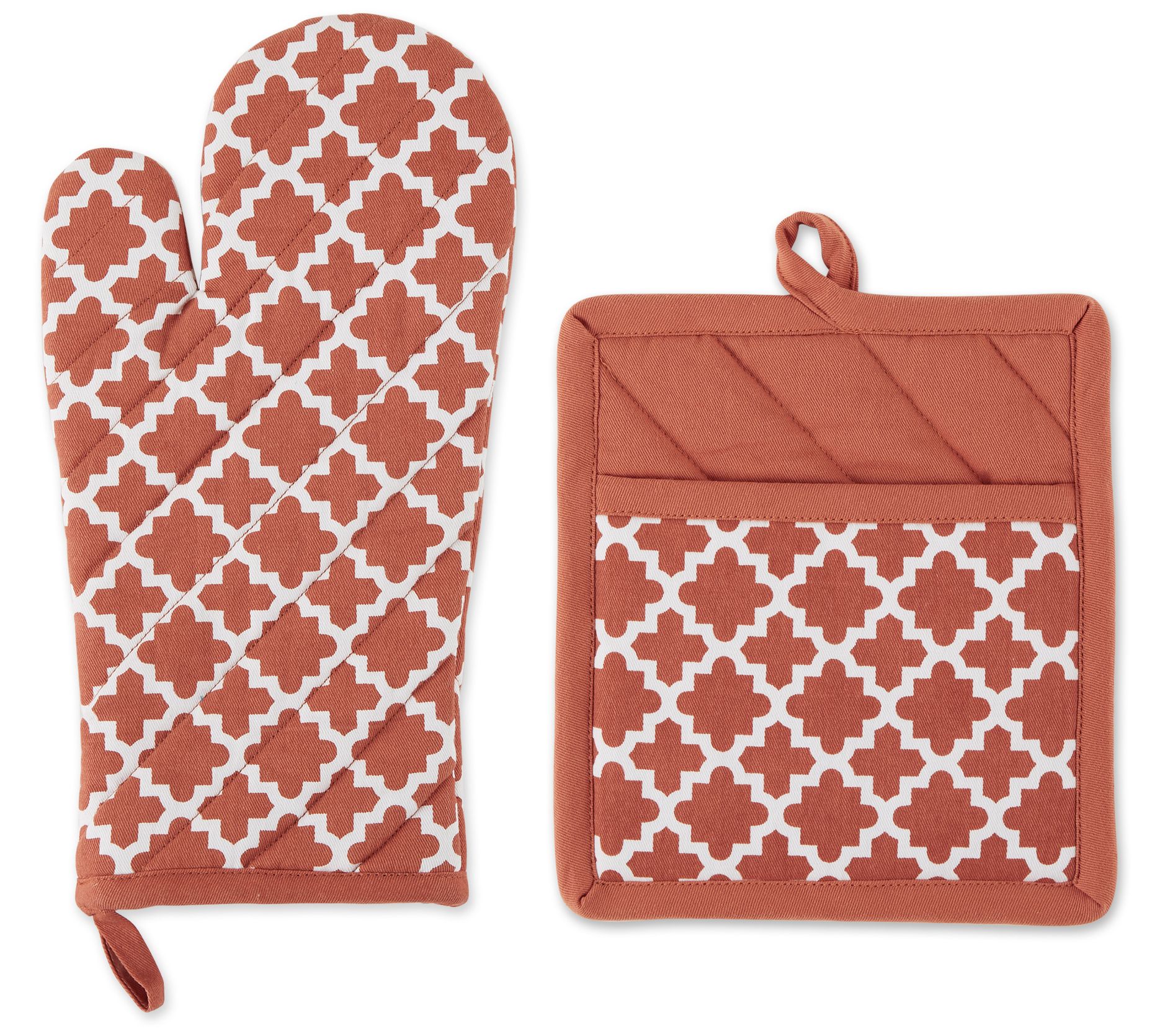 Design Imports Lattice Oven Mitt & Potholder Set