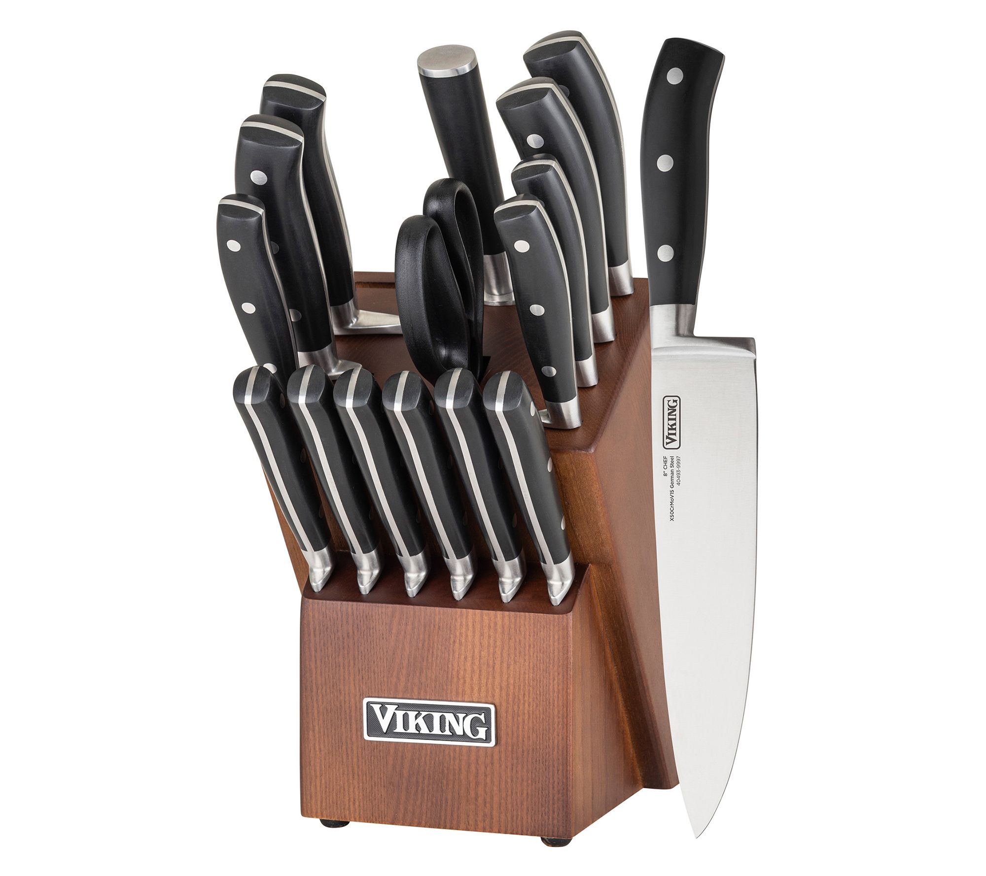 GreenLife Stainless Steel 13-Piece Knife Block Cutlery Set, Turquoise