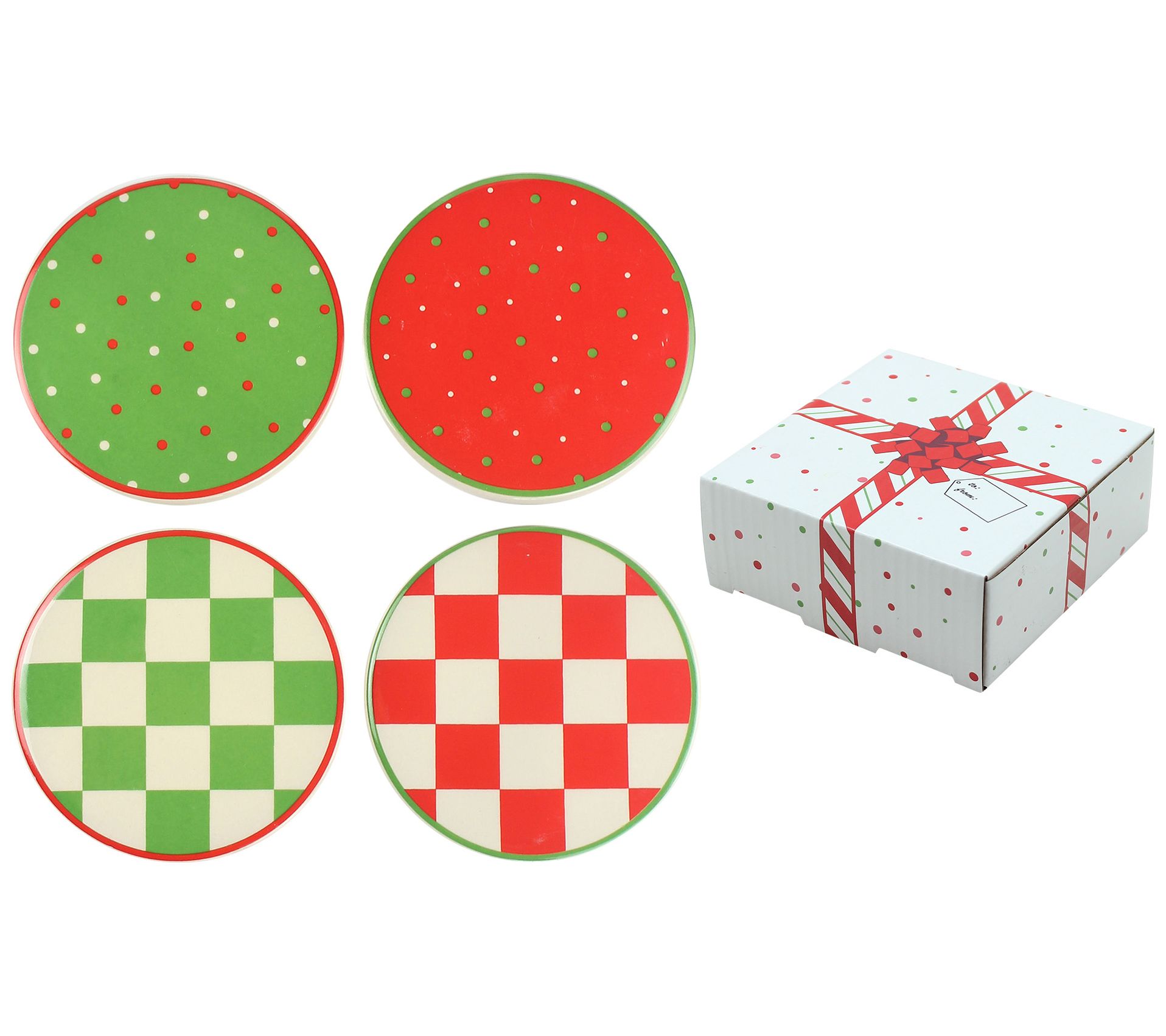 Temp-tations Set of 4 Coasters with Gift Boxes - QVC.com