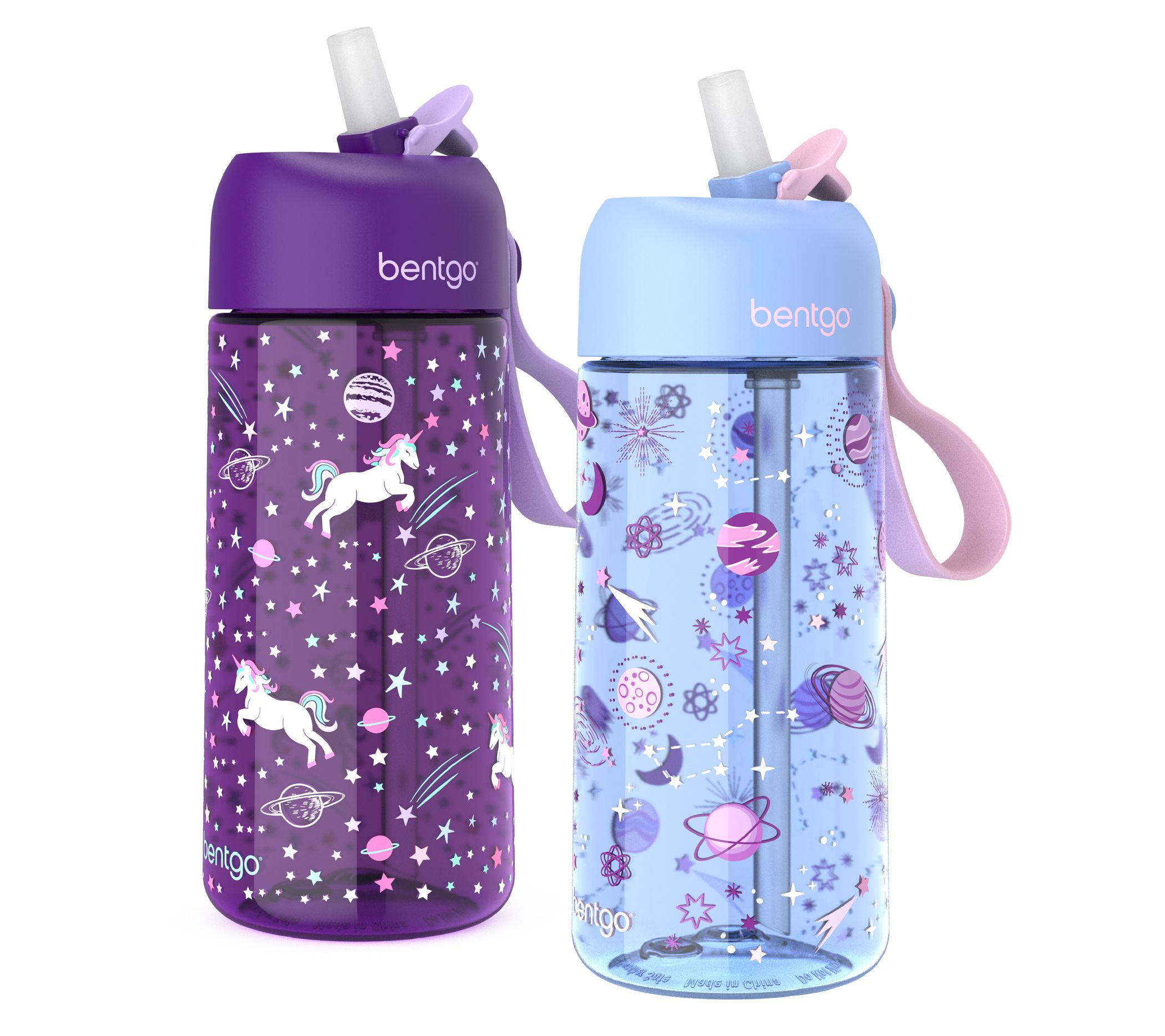 Bentgo (2) 15-oz Kids' Prints Water Bottles