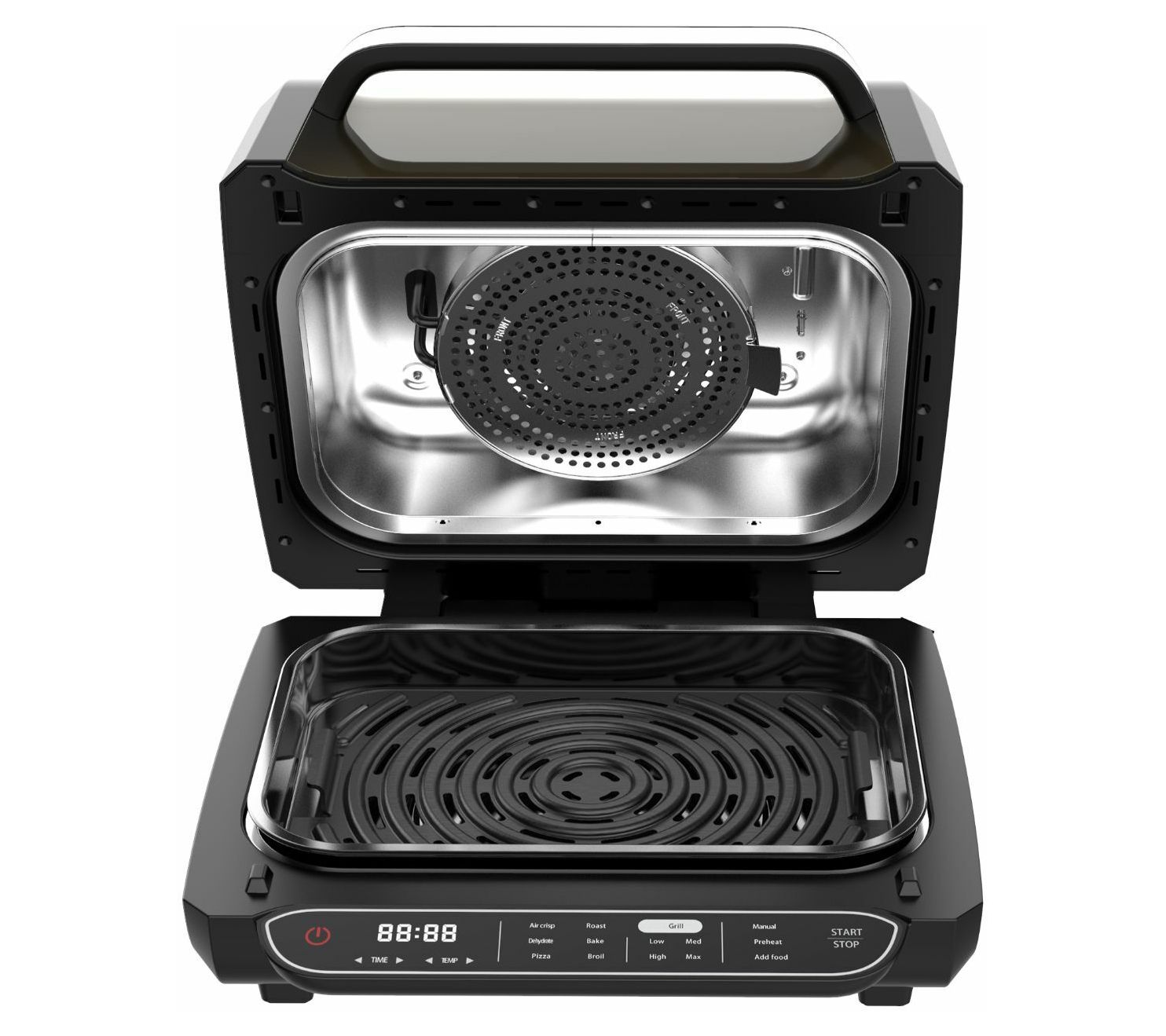 Geekchef 7-in-1 Indoor Grill with 6 qt Air Fryer Combe, Roast and Bake, Smokeless & Oilless, 1500W, Black