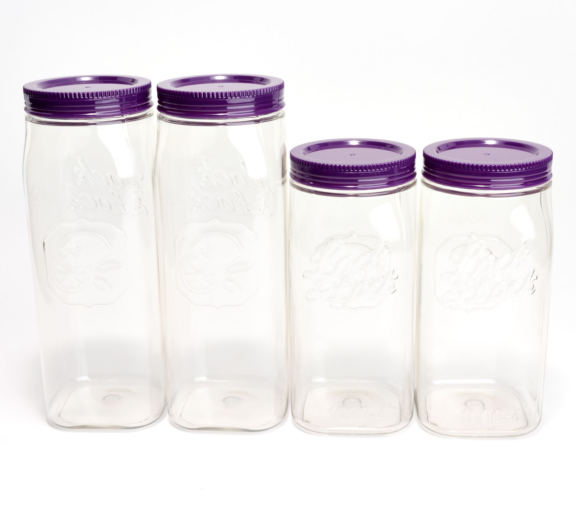 LocknLock 4-Piece Twist Lid Mason Jar Canisters